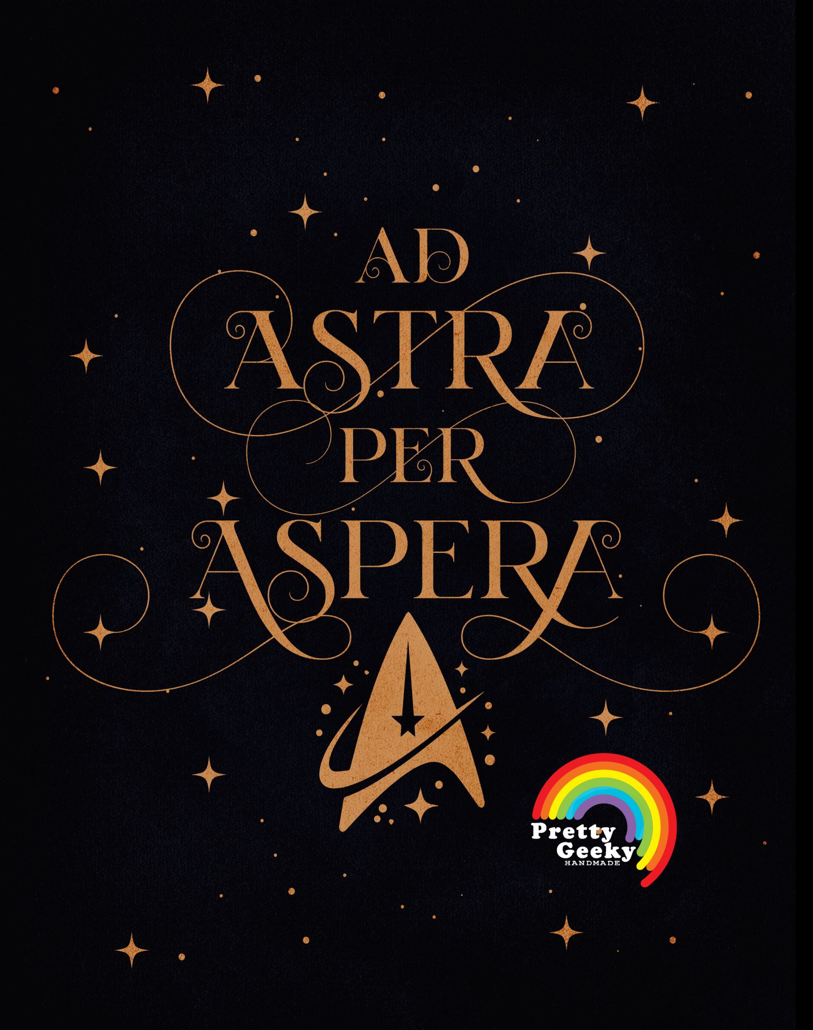 1600x2027 Ad Astra Per Aspera Art Print. Pretty Geeky Handmade