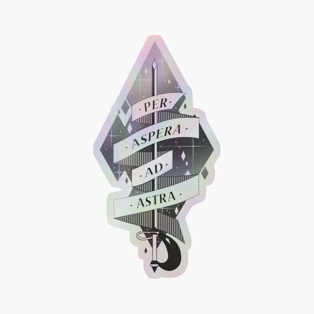 1000x1000 Per Aspera Ad Astra in Black Hole Postcard