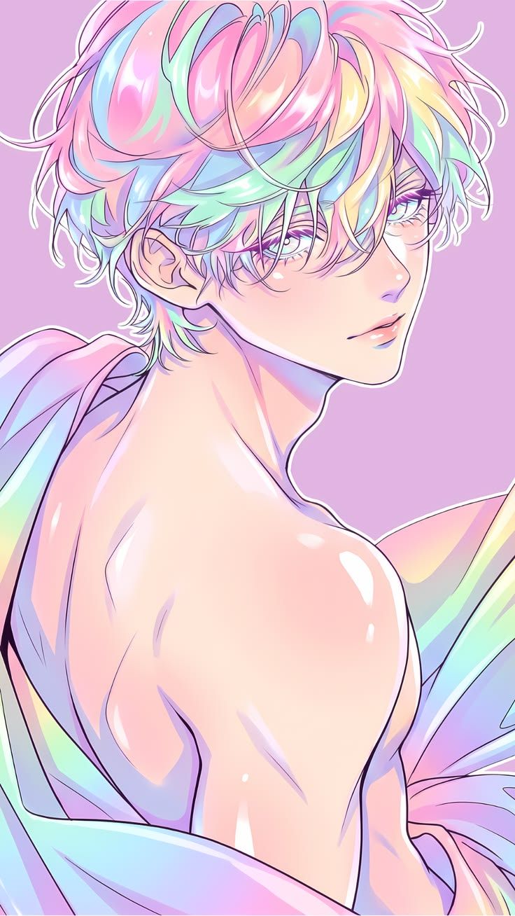 736x1308 Aesthetic Pastel Anime Boy Wallpaper. Cute Phone Background