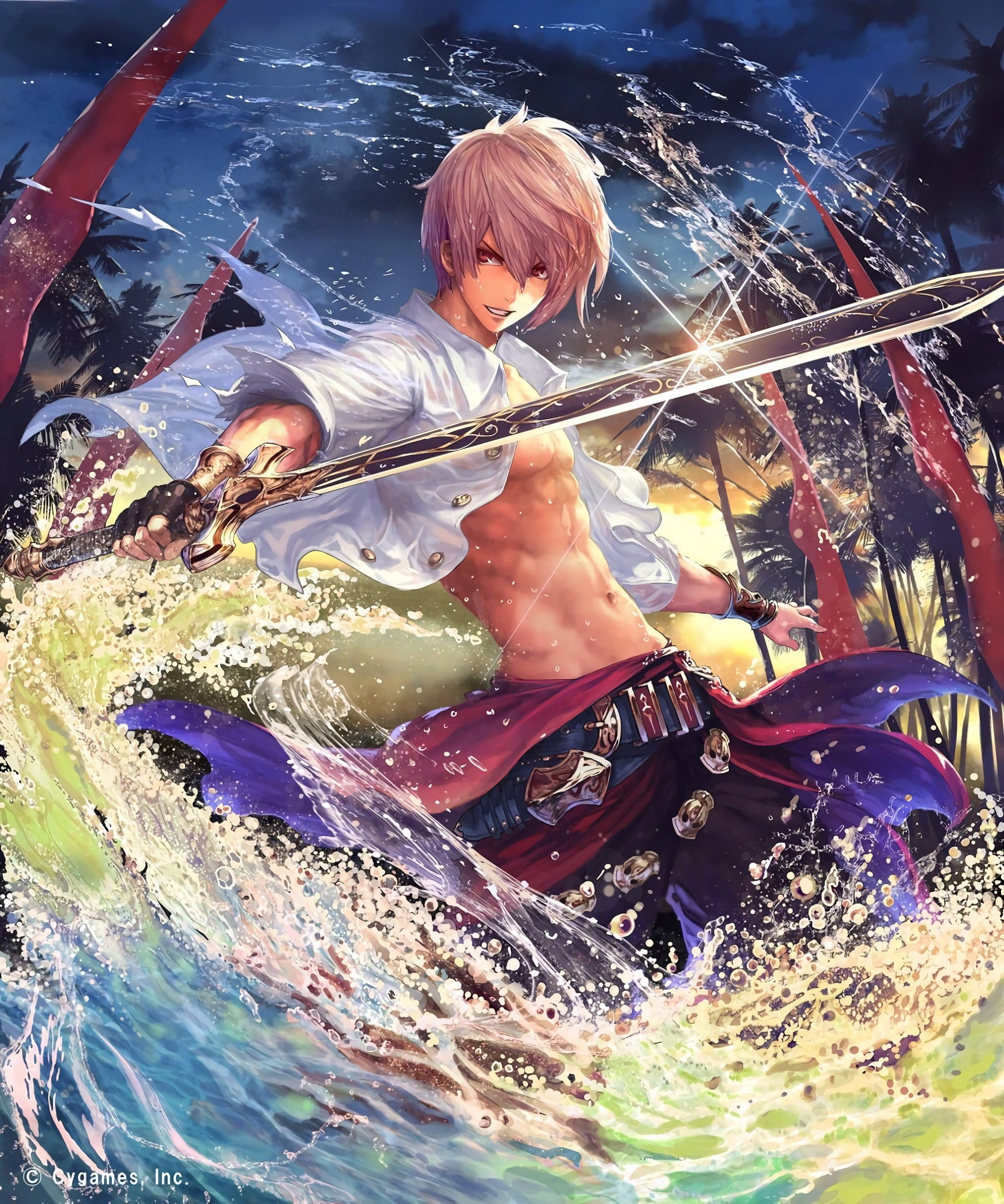 2048x2456 Pink Haired Male Character With Sword Weapon Digital Wallpaper, Abs, Anime, Anime Boys, Shadowverse HD Wallpaper