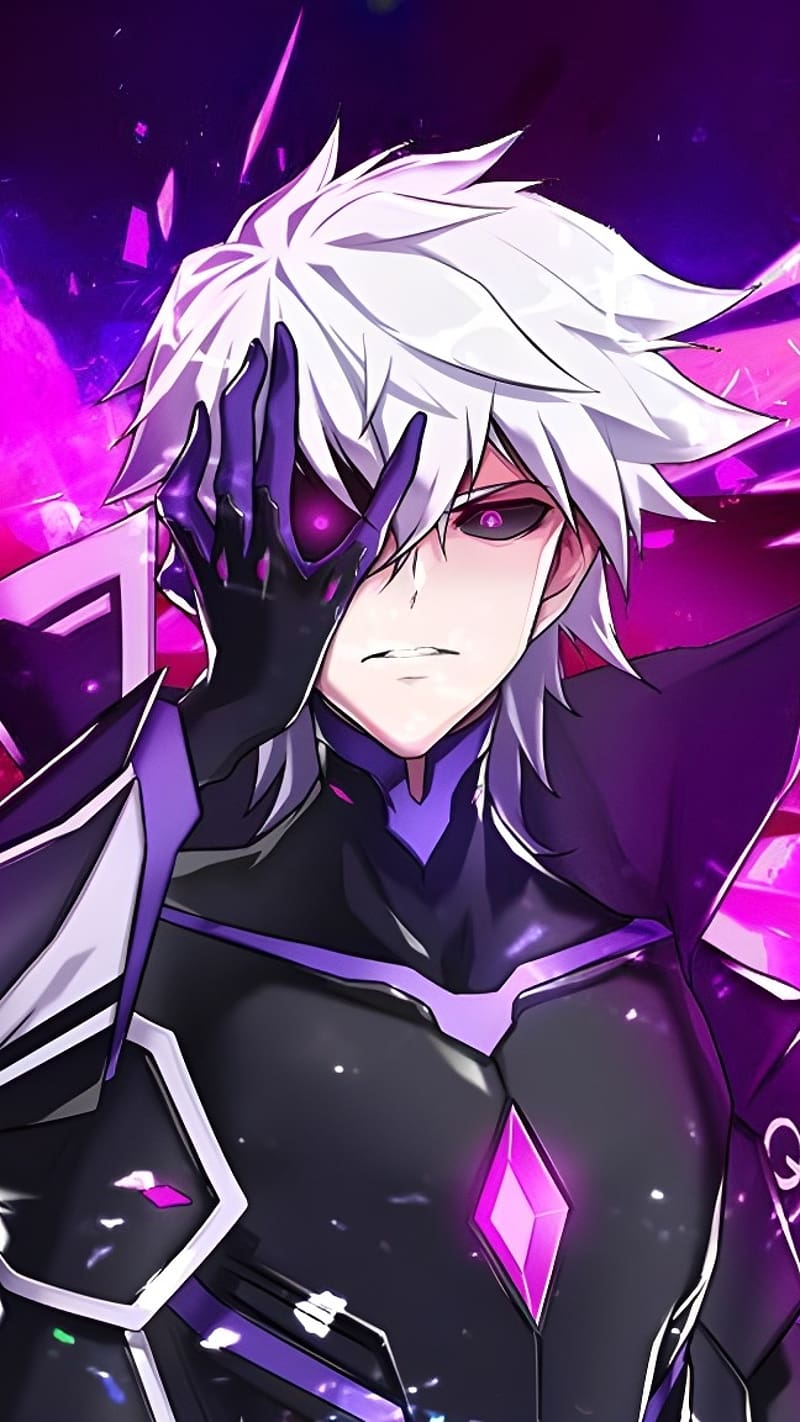 800x1422 Cool Anime Boy, Pink Eye, animation, HD phone wallpaper