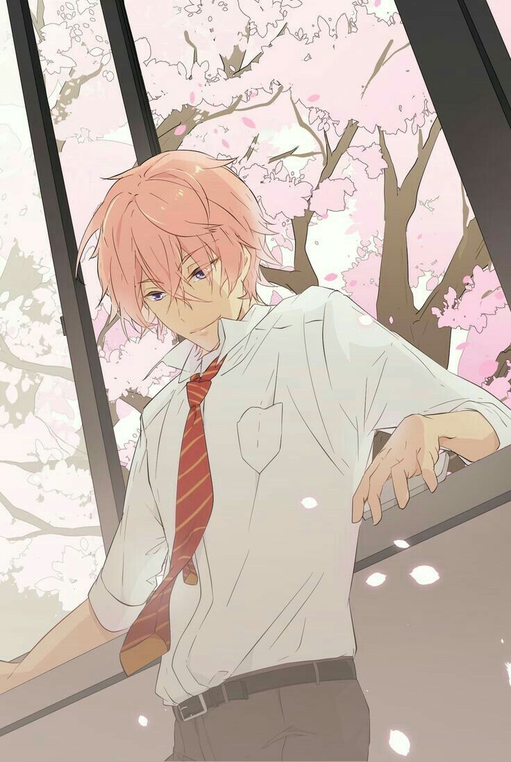 736x1098 Wallpaper, pink hair and anime boy anime on