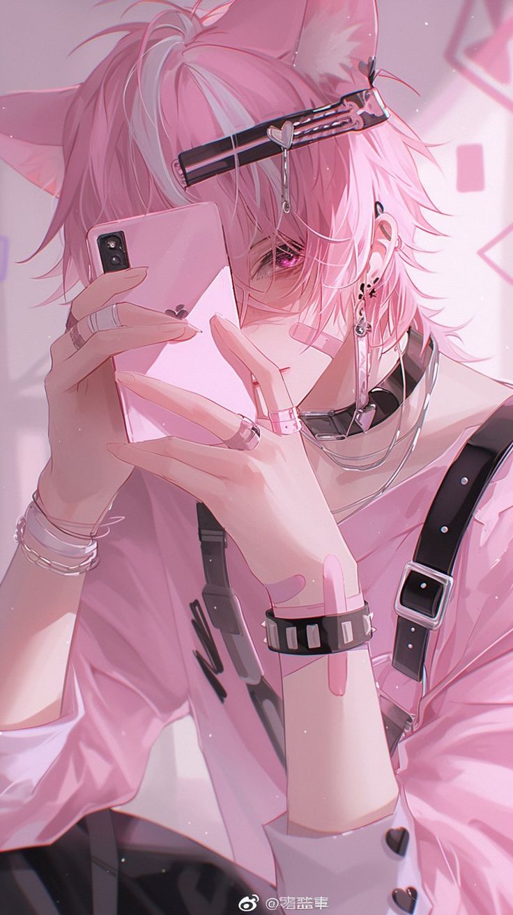 736x1313 Pink male anime. Pink male aesthetic art, Hottest femboys anime, Wallpaper femboy