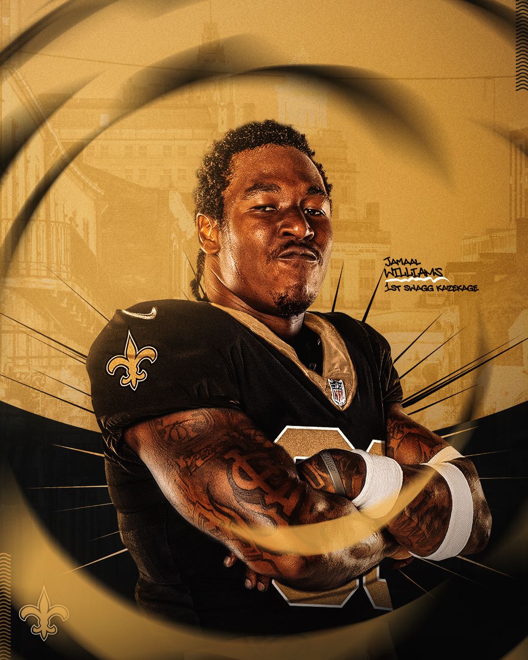 1080x1350 Jamaal Williams on X: Let's get it!! The KazeKage ready for it all and ready to begin the journey with my new bruthuhhs ✊