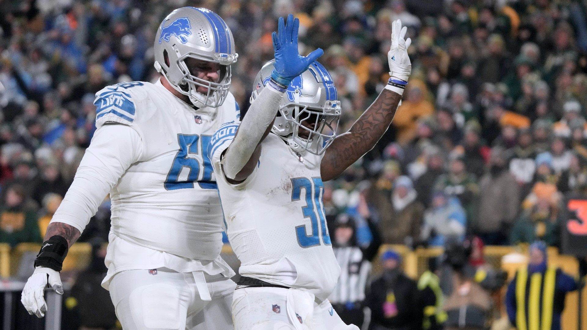 1920x1080 Lions running back Jamaal Williams celebrates milestones in win over Packers