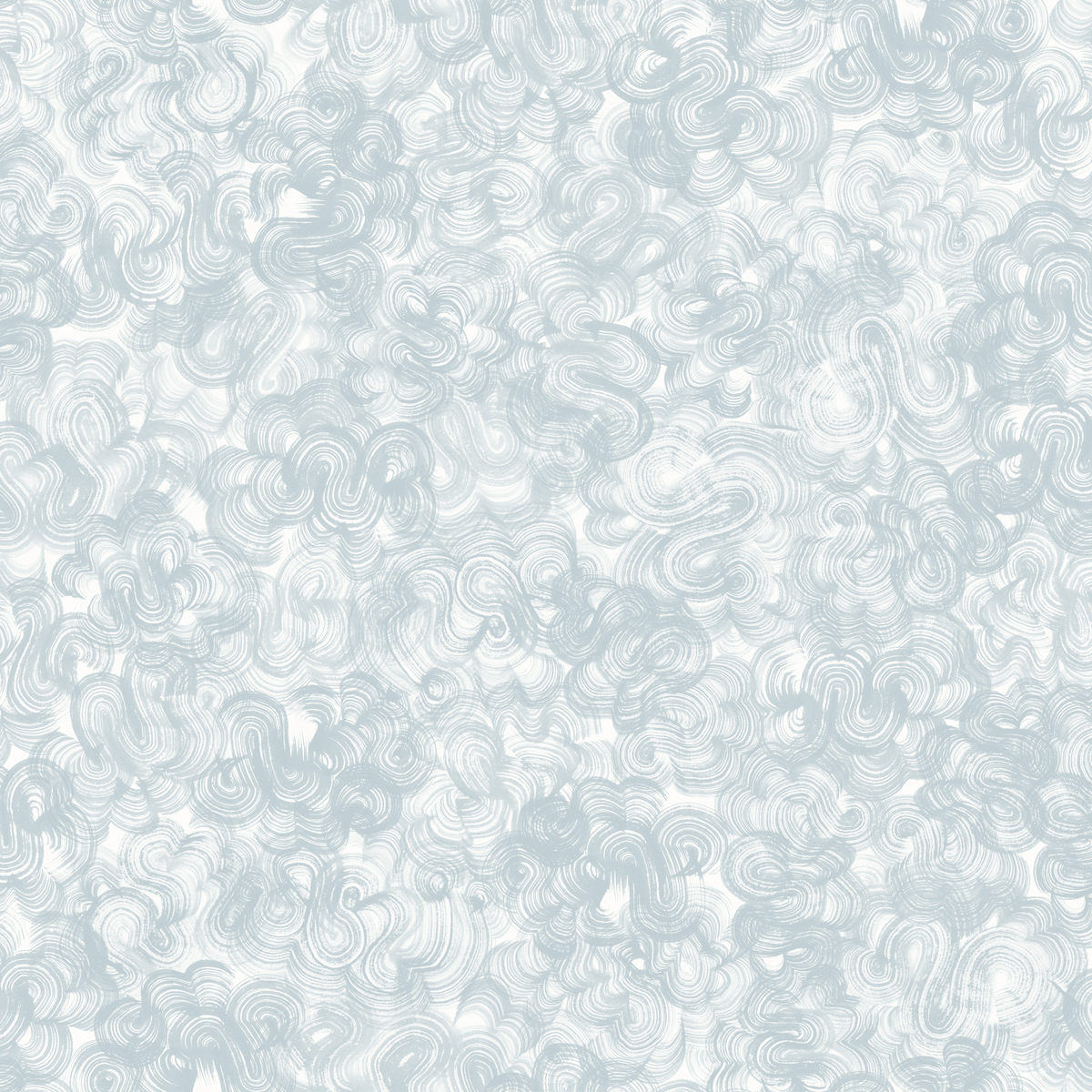1200x1200 Swirled Cloud Wallpaper in Light Blue 8.5 x 12 Swatch