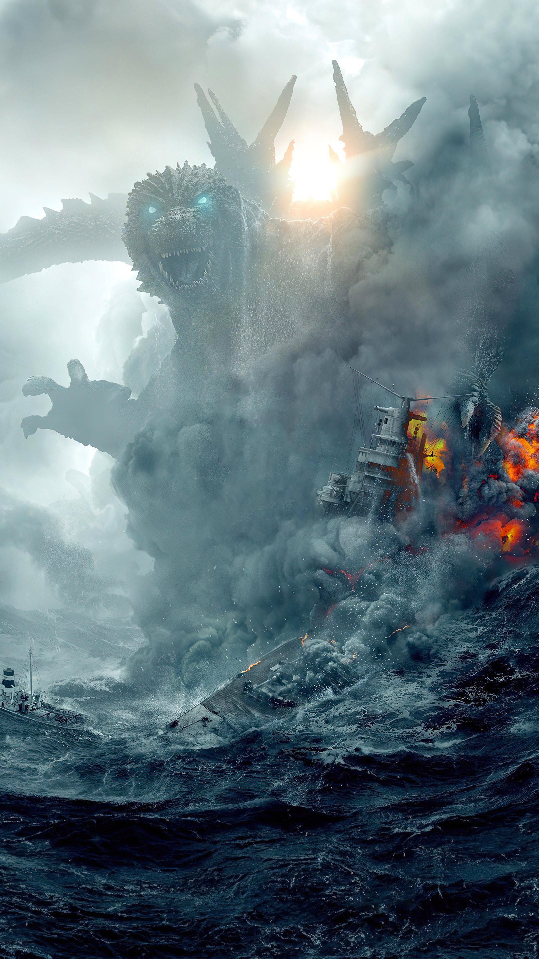 2160x3840 Godzilla Minus One IMAX artwork without text