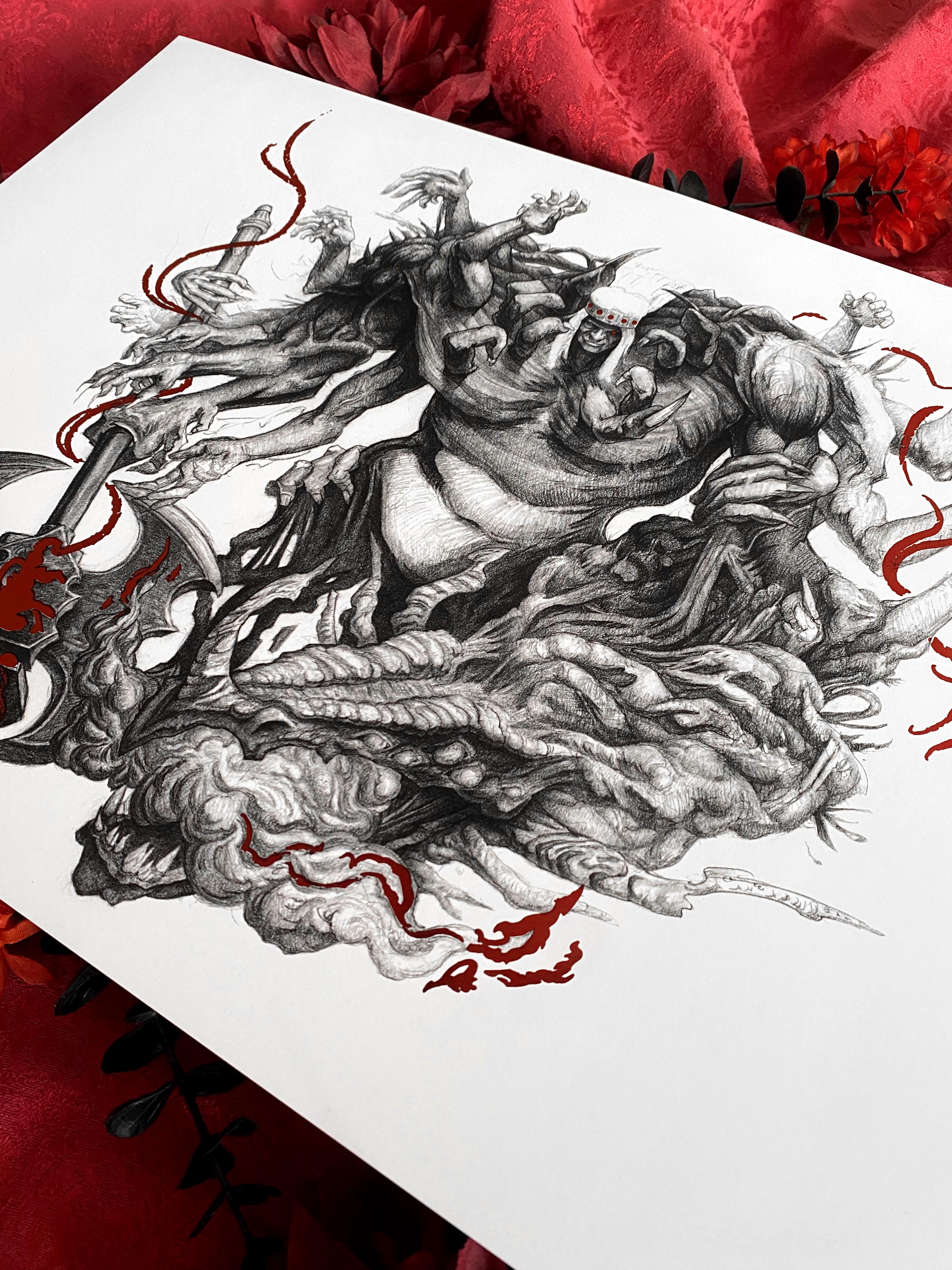 2250x3000 Godrick the Grafted RING X 11 Red Foil Print