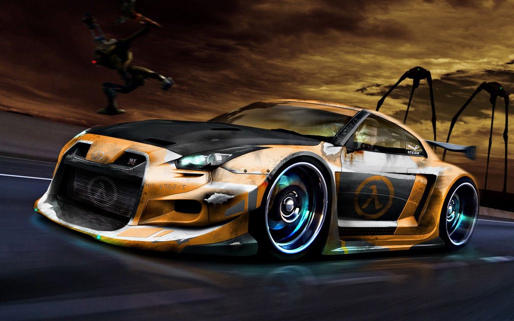 1024x640 Super Car on Track Customised Wallpaper for wall