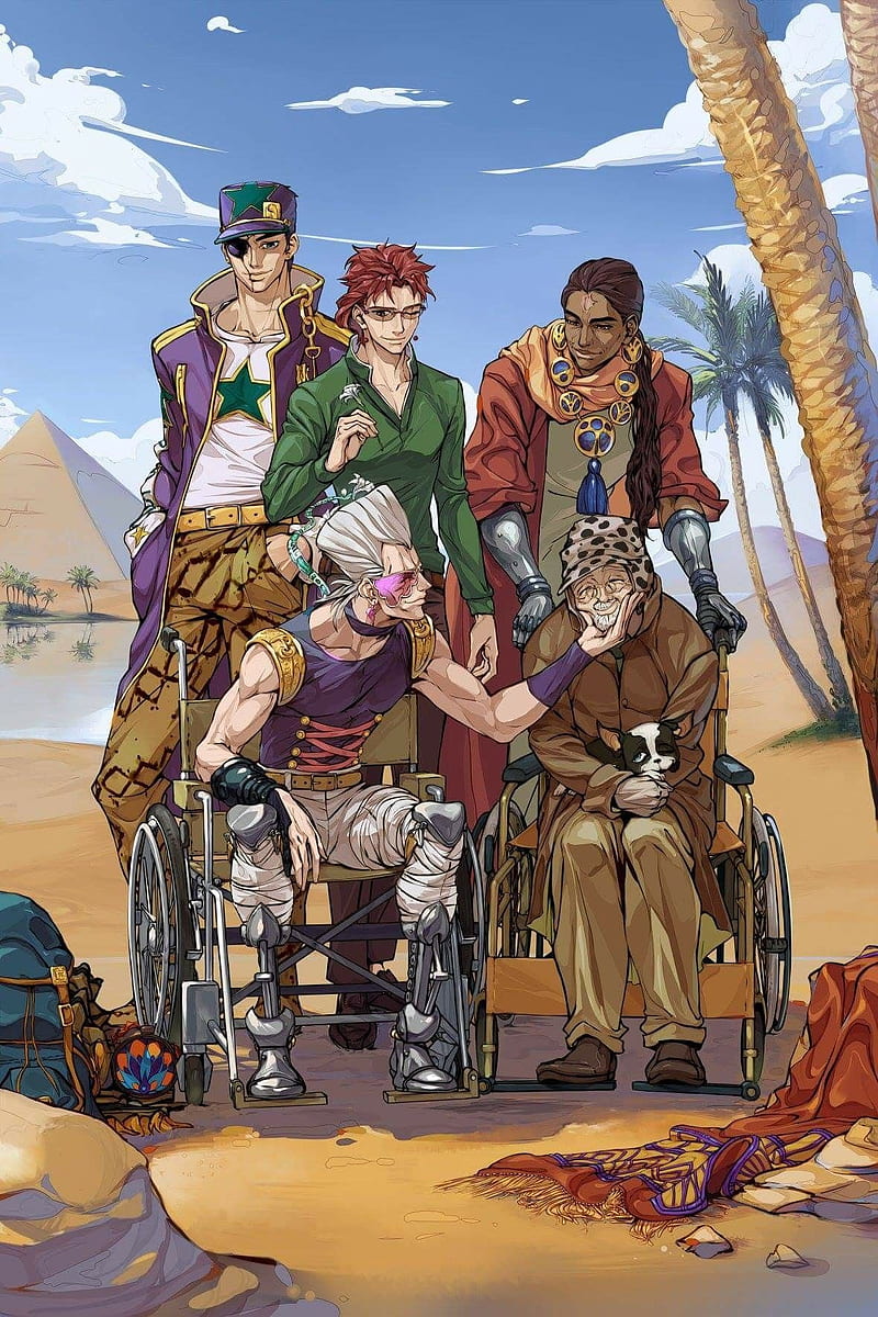 800x1200 HD jotaro and iggy wallpaper