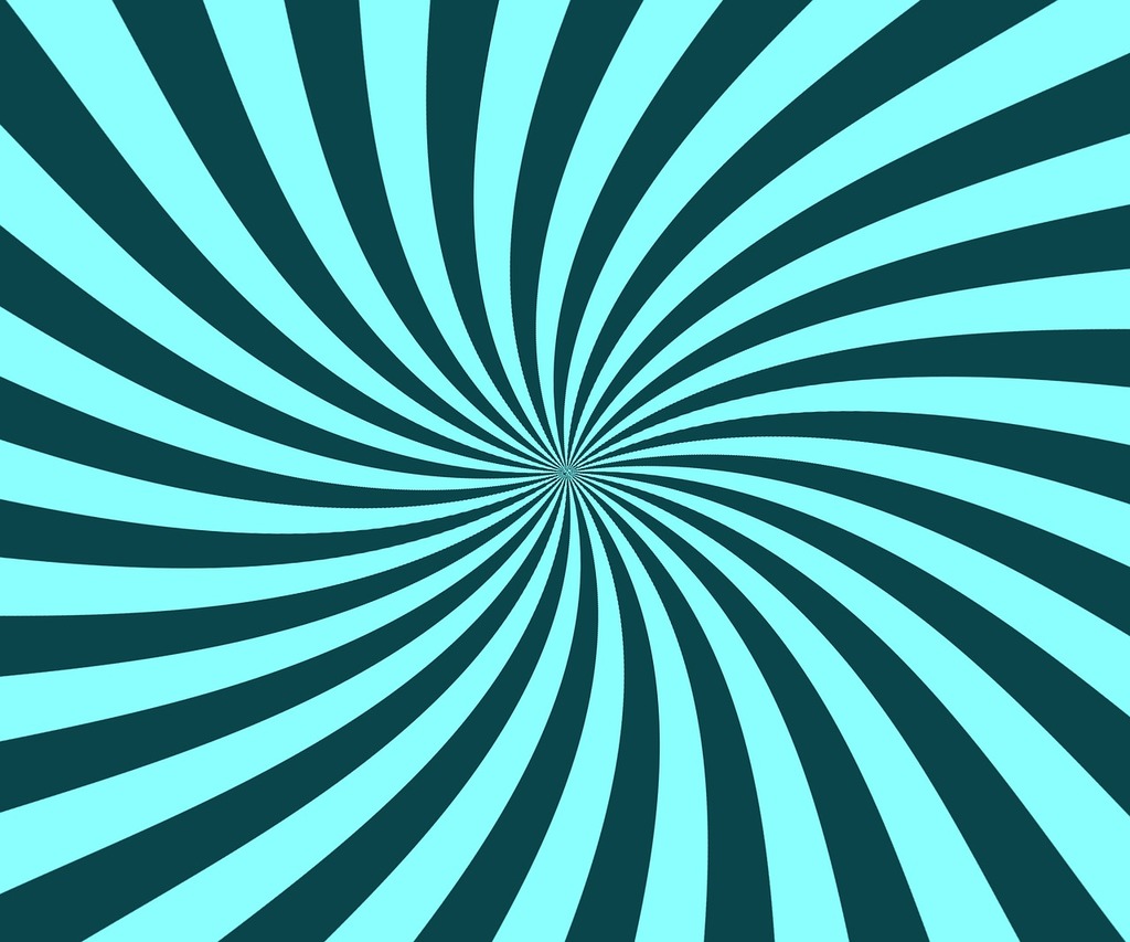 1024x853 A blue and black striped background with a spiral design