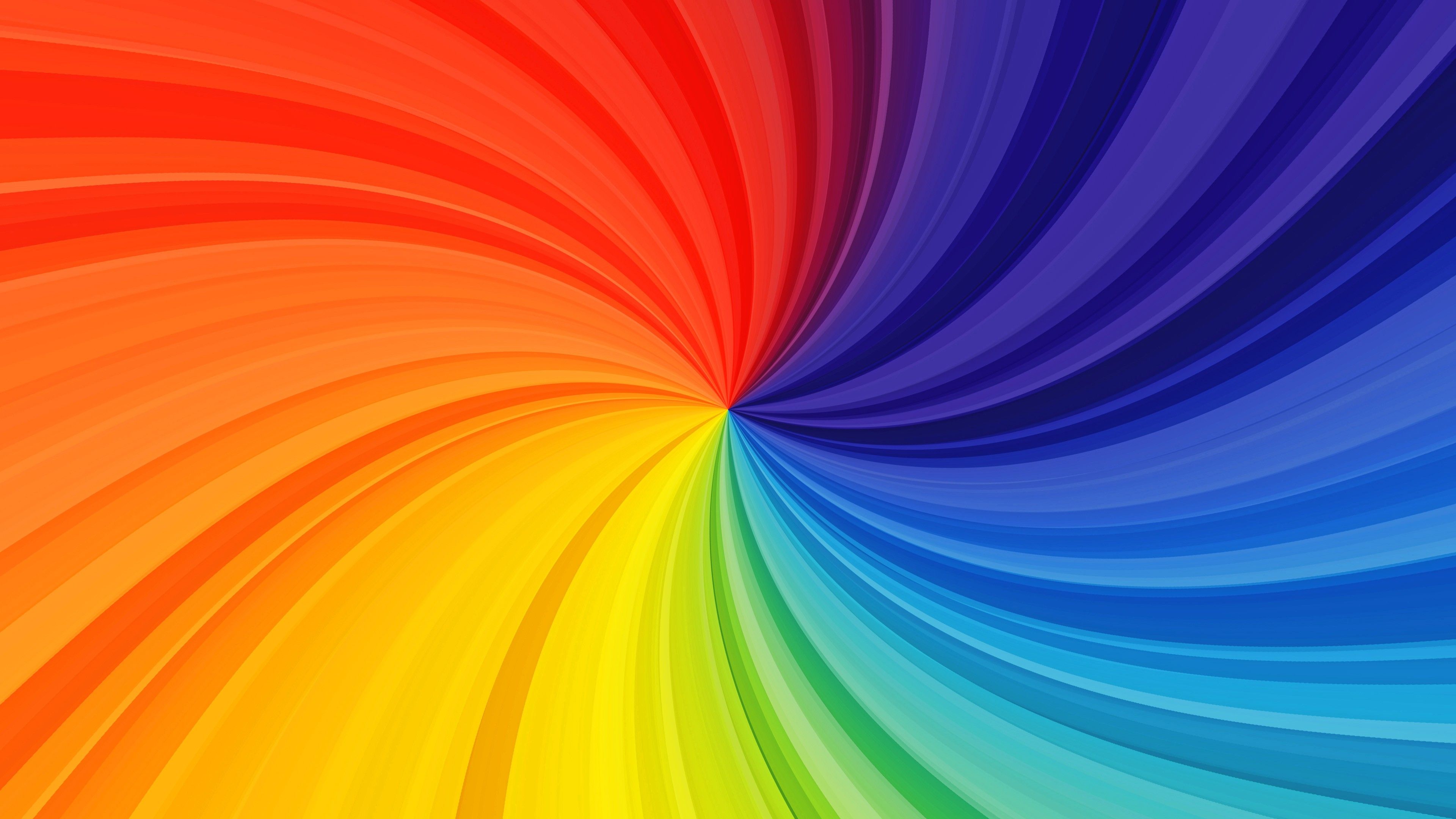 3840x2160 Creative Vortex Colorful Rainbow Twirl Background 4K HD Abstract Wallpaper