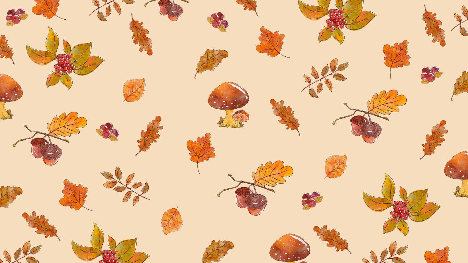 1600x900 Orange Fall Wallpaper