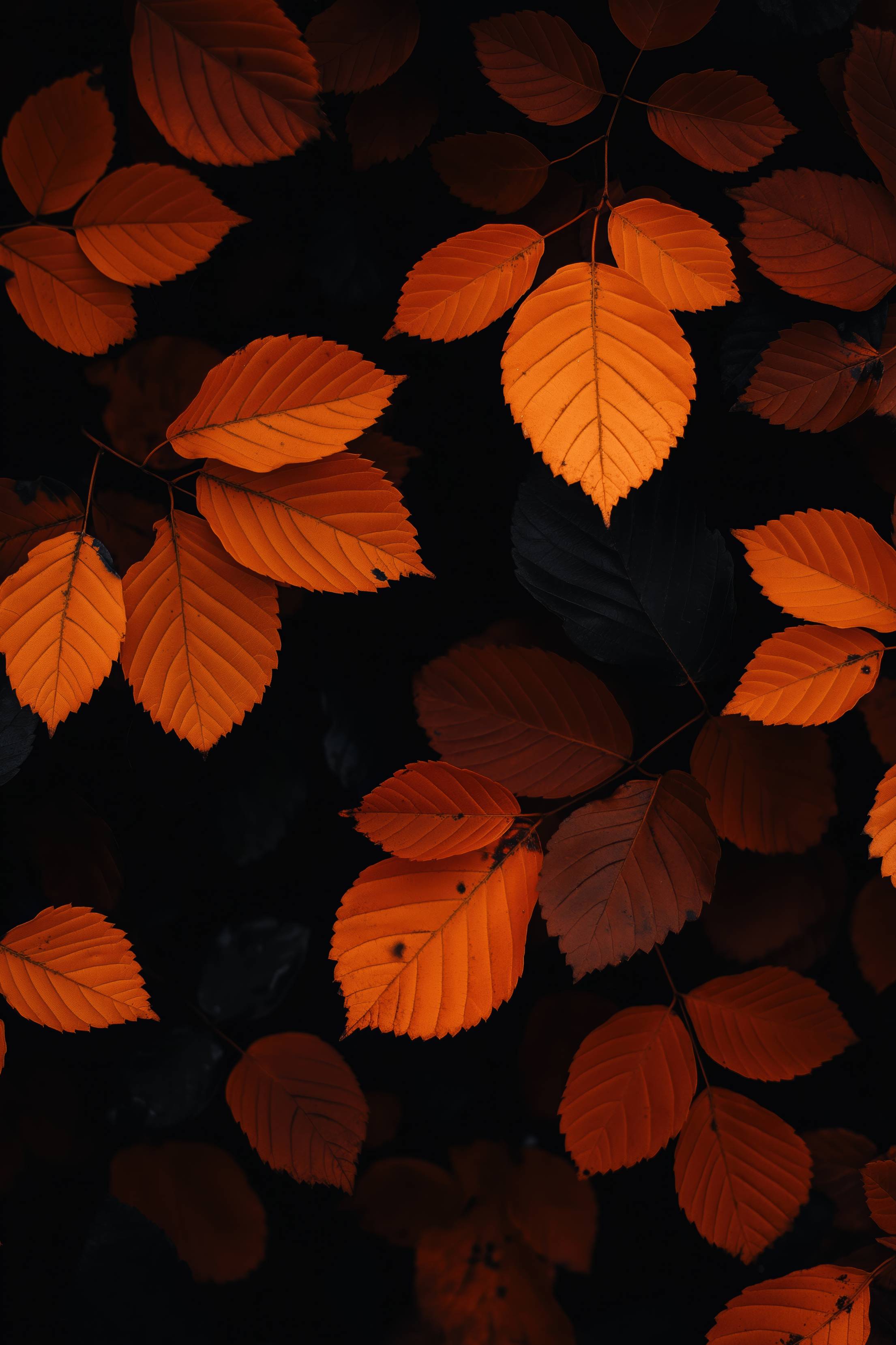 2210x3315 Orange Leaves. Free Nature Image