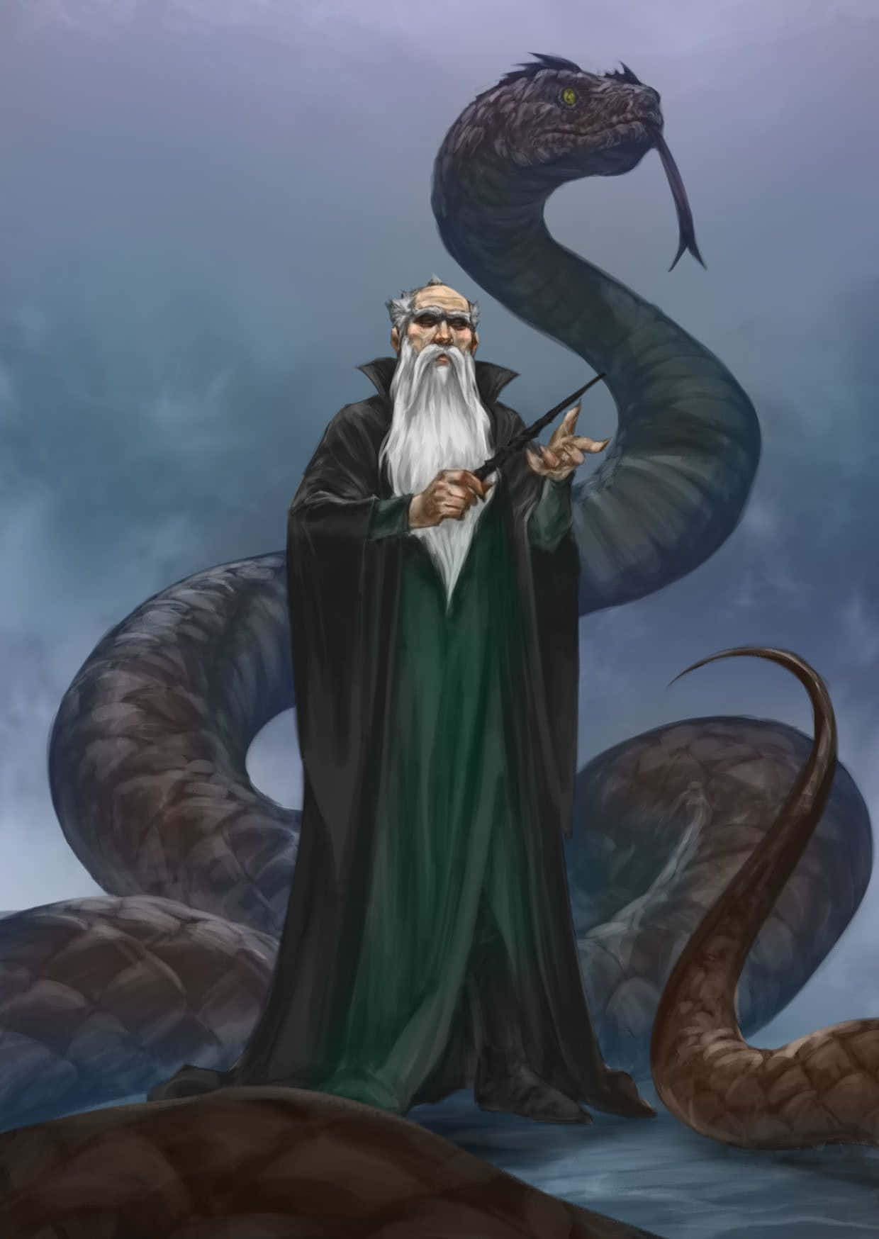 1240x1748 Download Salazar Slytherin, Co Founder Of Hogwarts Wallpaper