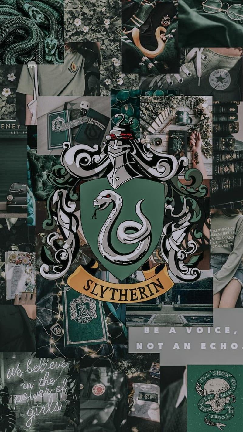 800x1423 Slytherin, harry potter, hogwarts, hp, snake, HD phone wallpaper