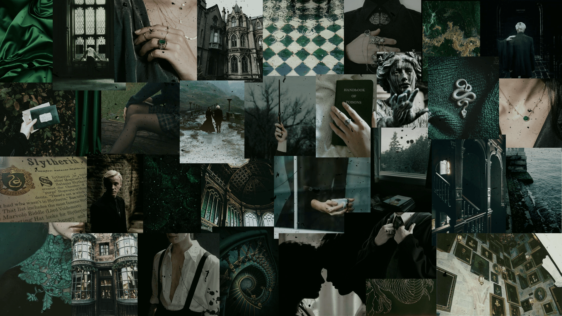 1920x1080 Slytherin Laptop Wallpaper
