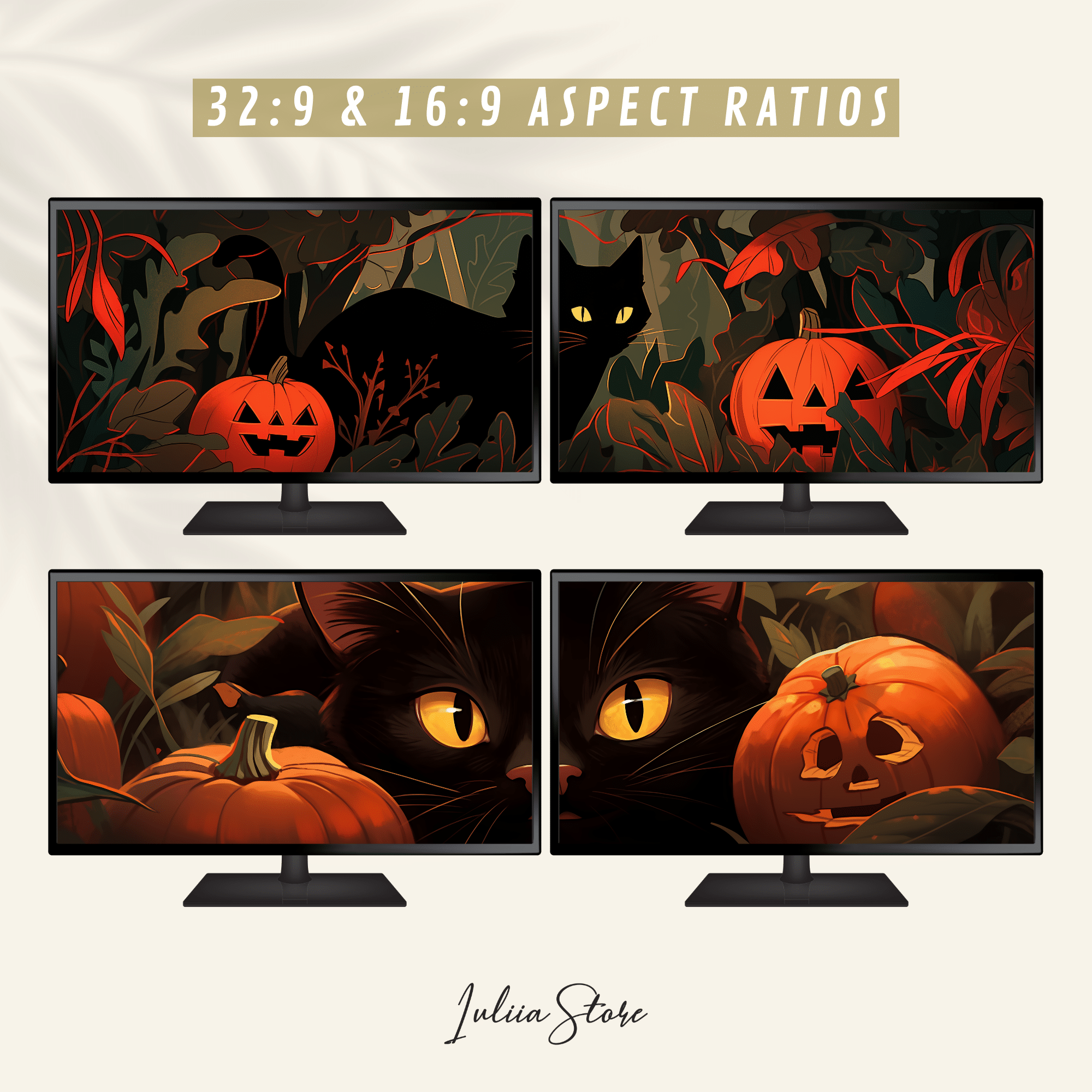 2000x2000 Halloween Forest Dual Wallpaper