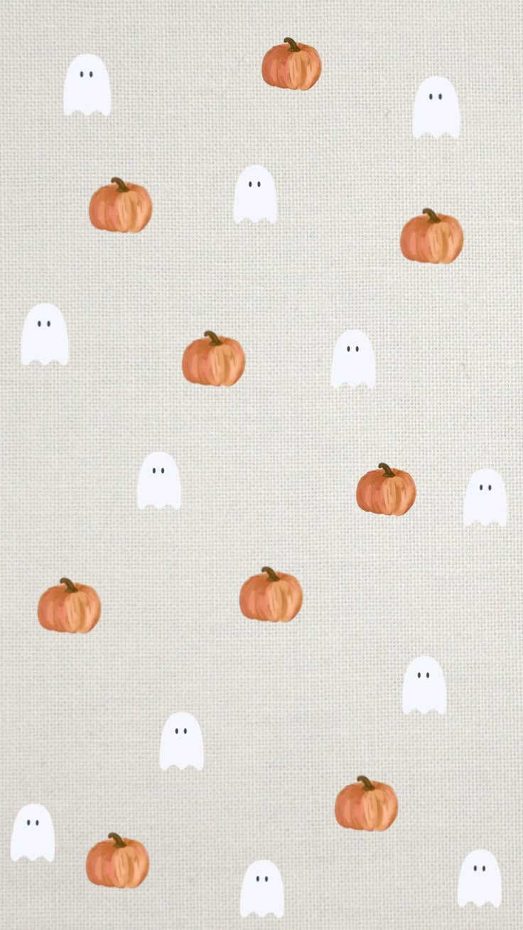 736x1308 Fall Halloween wallpaper pumpkin and ghost wallpaper
