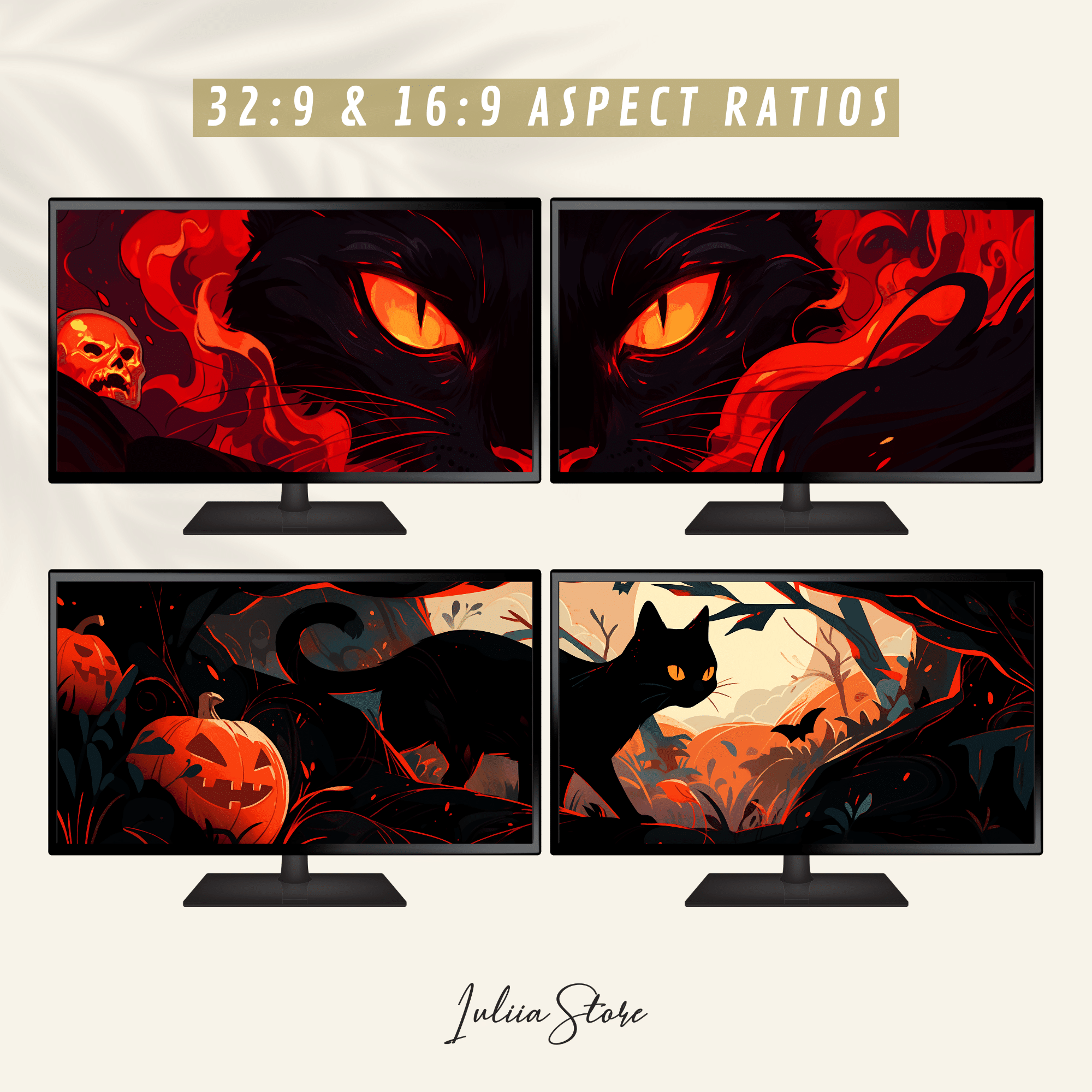 2000x2000 Halloween Forest Dual Wallpaper