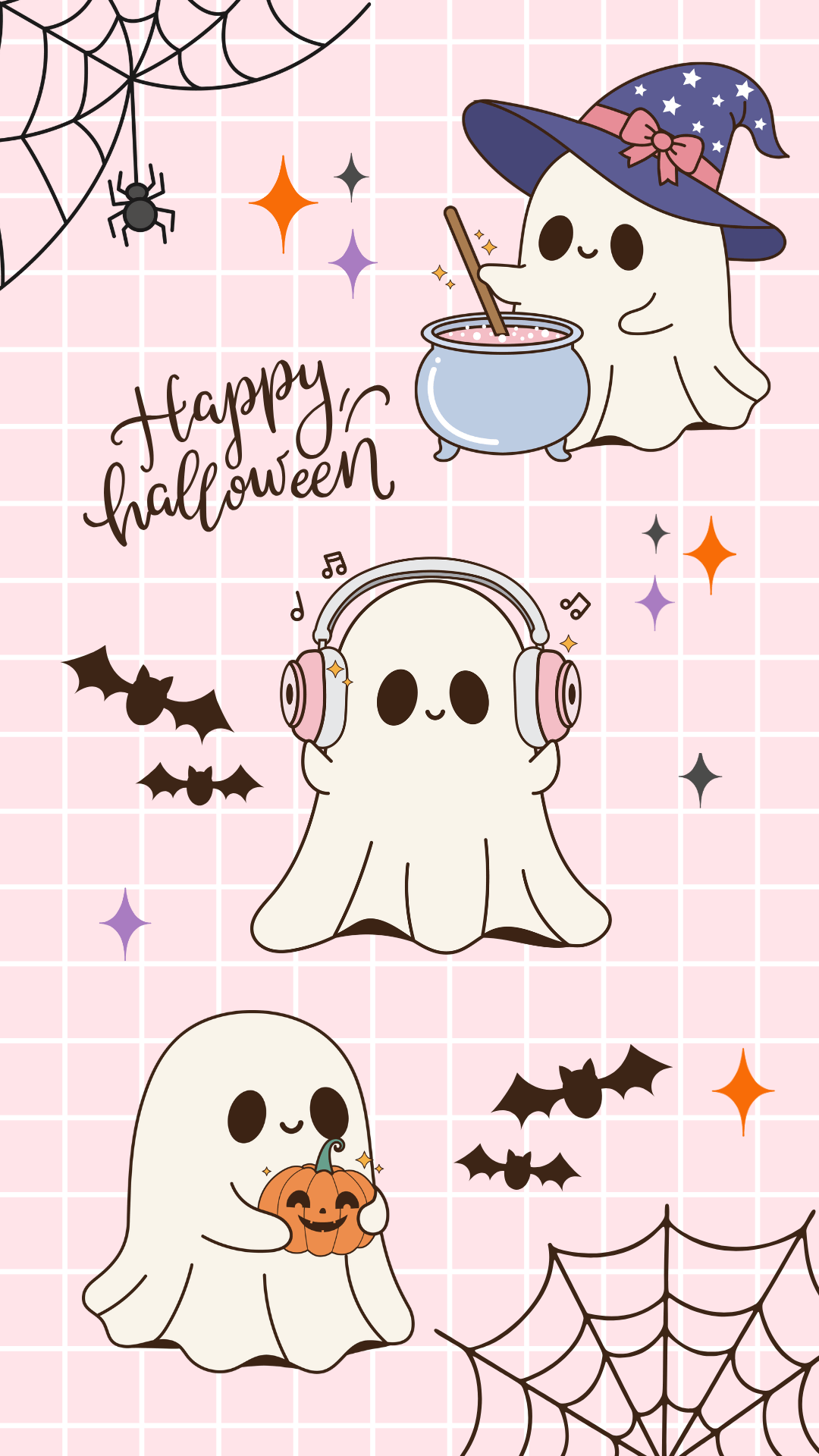 1080x1920 Adorable Halloween Wallpaper. Cute Aesthetic Halloween Background