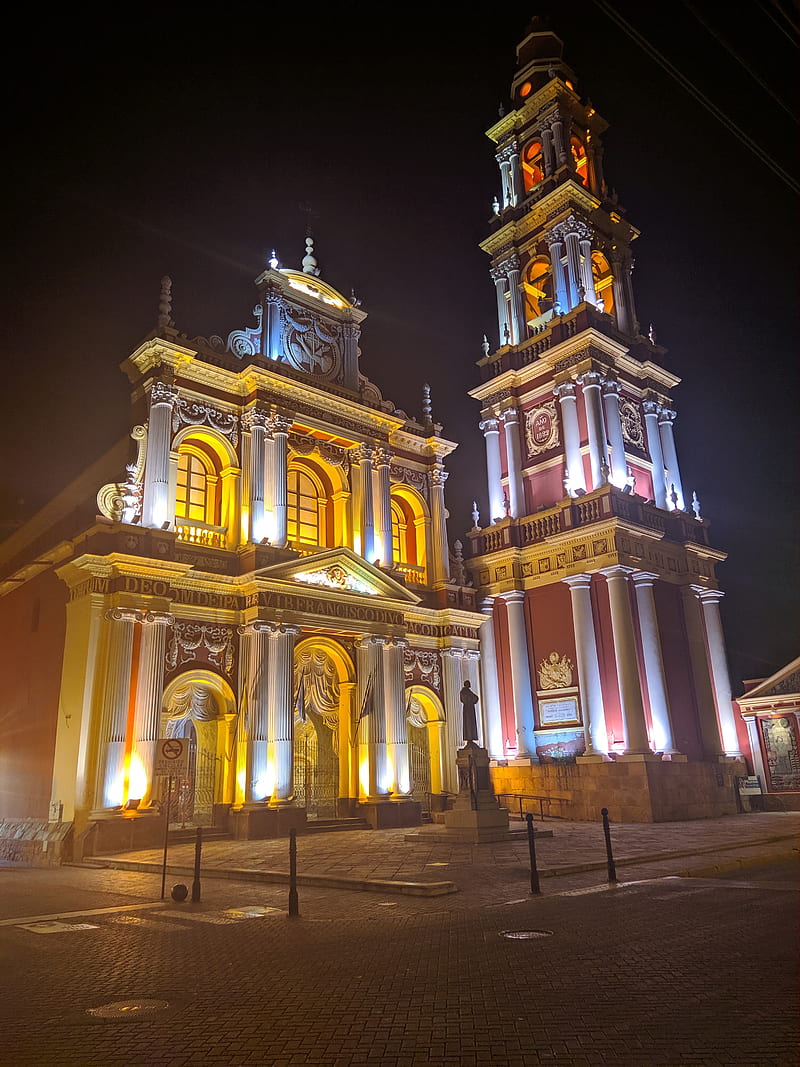 800x1067 Salta Argentina, cathedral, church, cologne, god, iglesia, night, stars, temple, HD phone wallpaper
