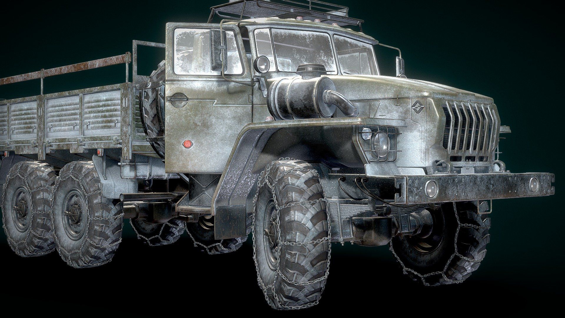 1920x1080 Truck Ural 4320 Snow Version model by Valerii Kharitonov [574db43]