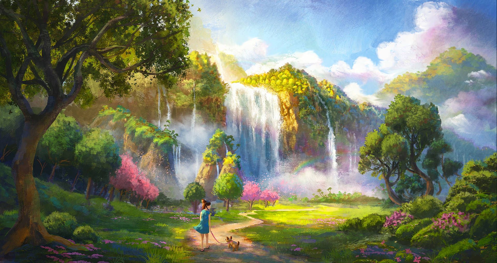 1920x1019 Drawn Nature Wallpaper