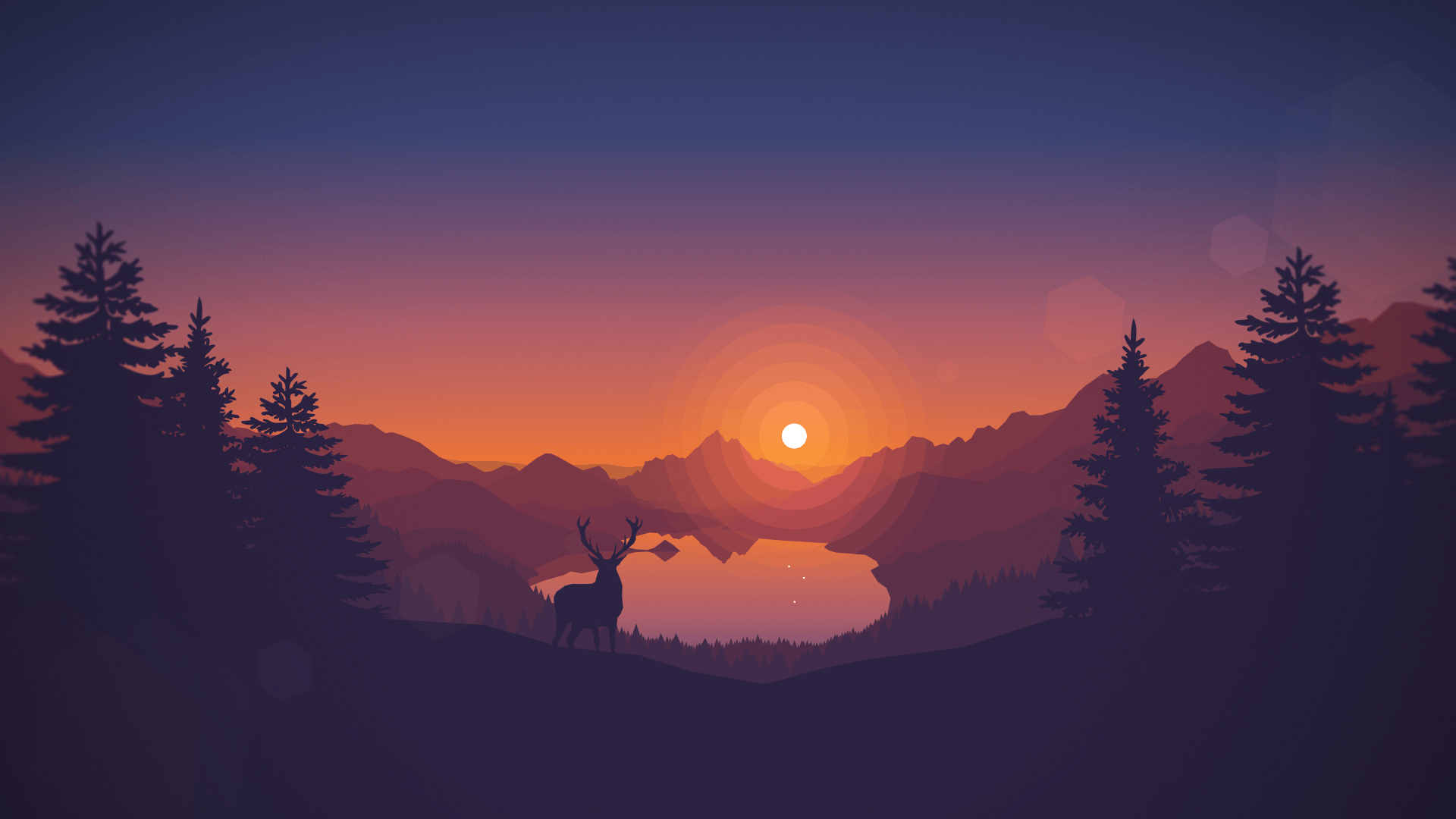 1920x1080 Drawn Nature Wallpaper