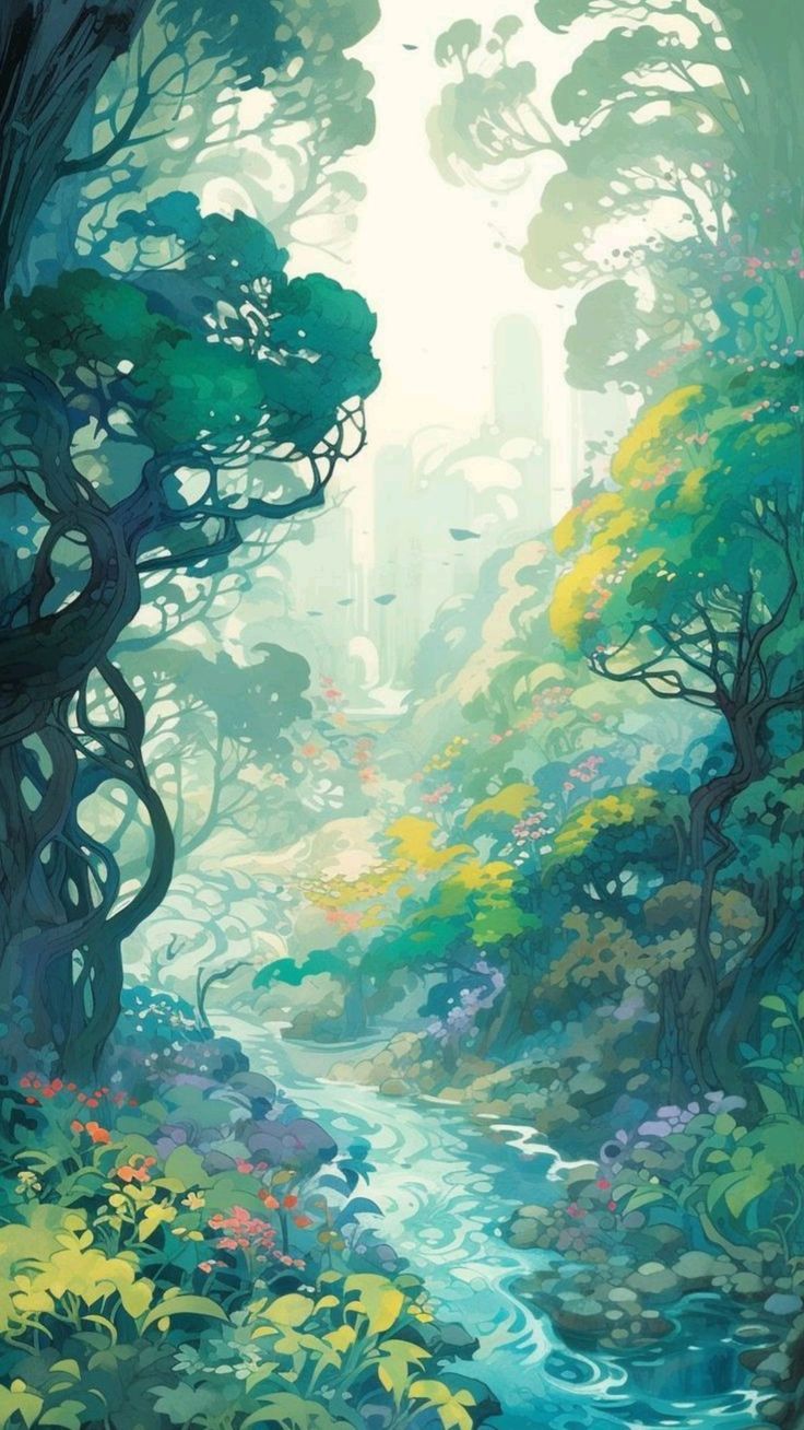 736x1308 Art / Wallpaper / Aesthetic / Art Inspiration Drawing / Nature