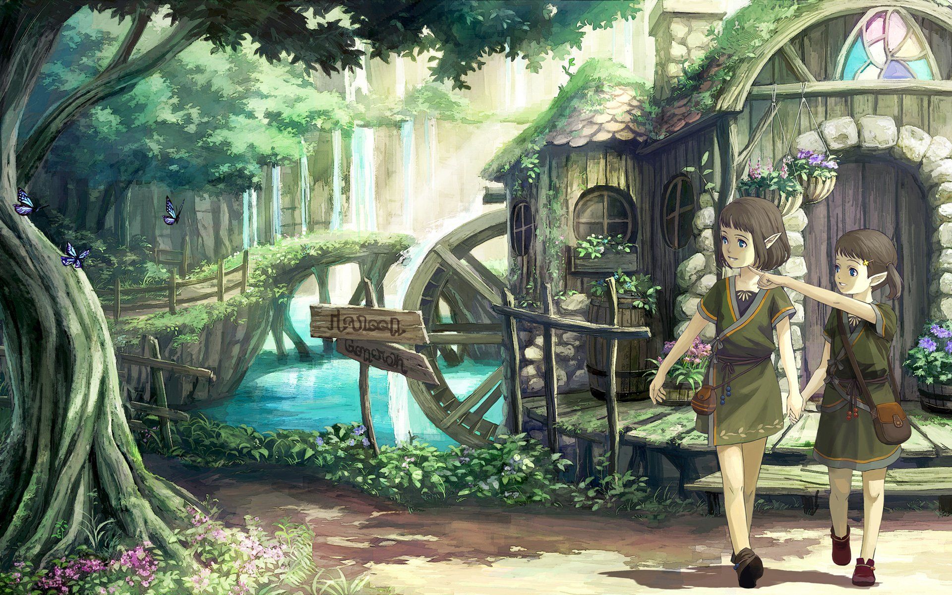 1920x1200 Elf Village Wallpaper