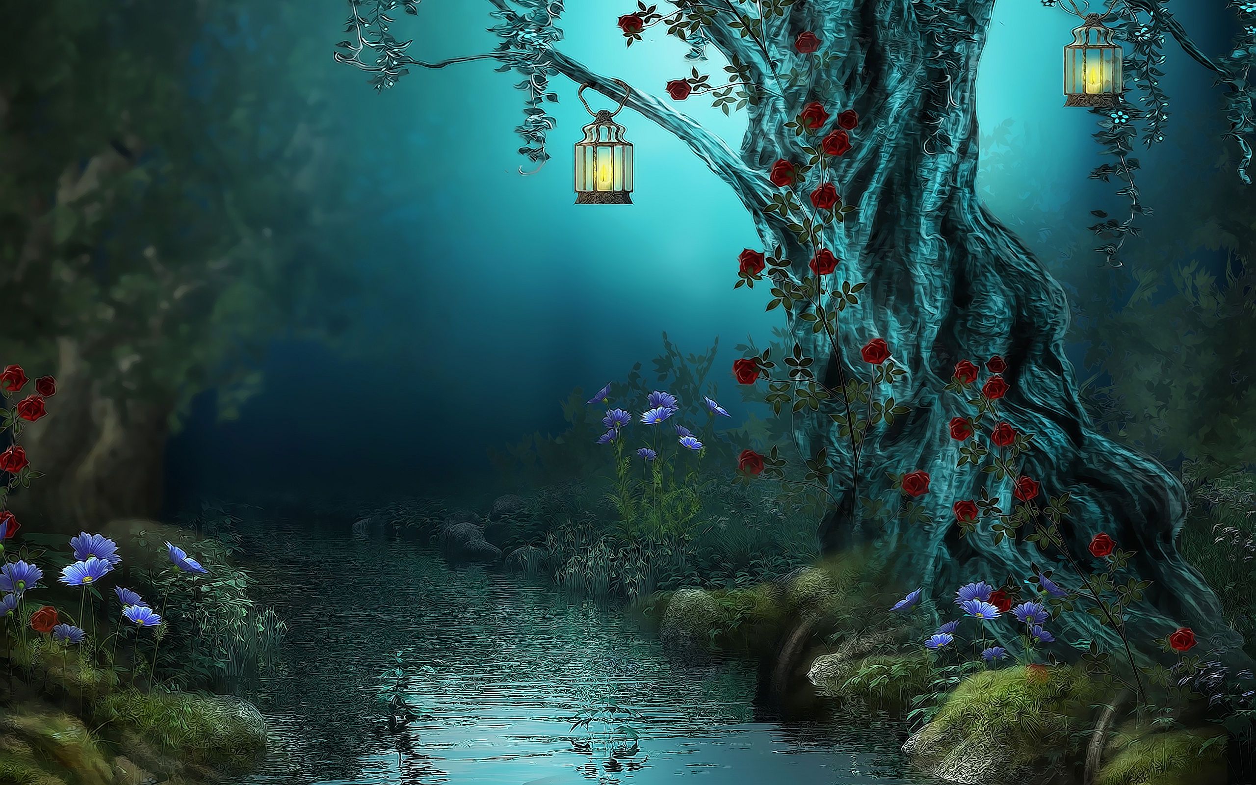 2560x1600 Elf Village Wallpaper