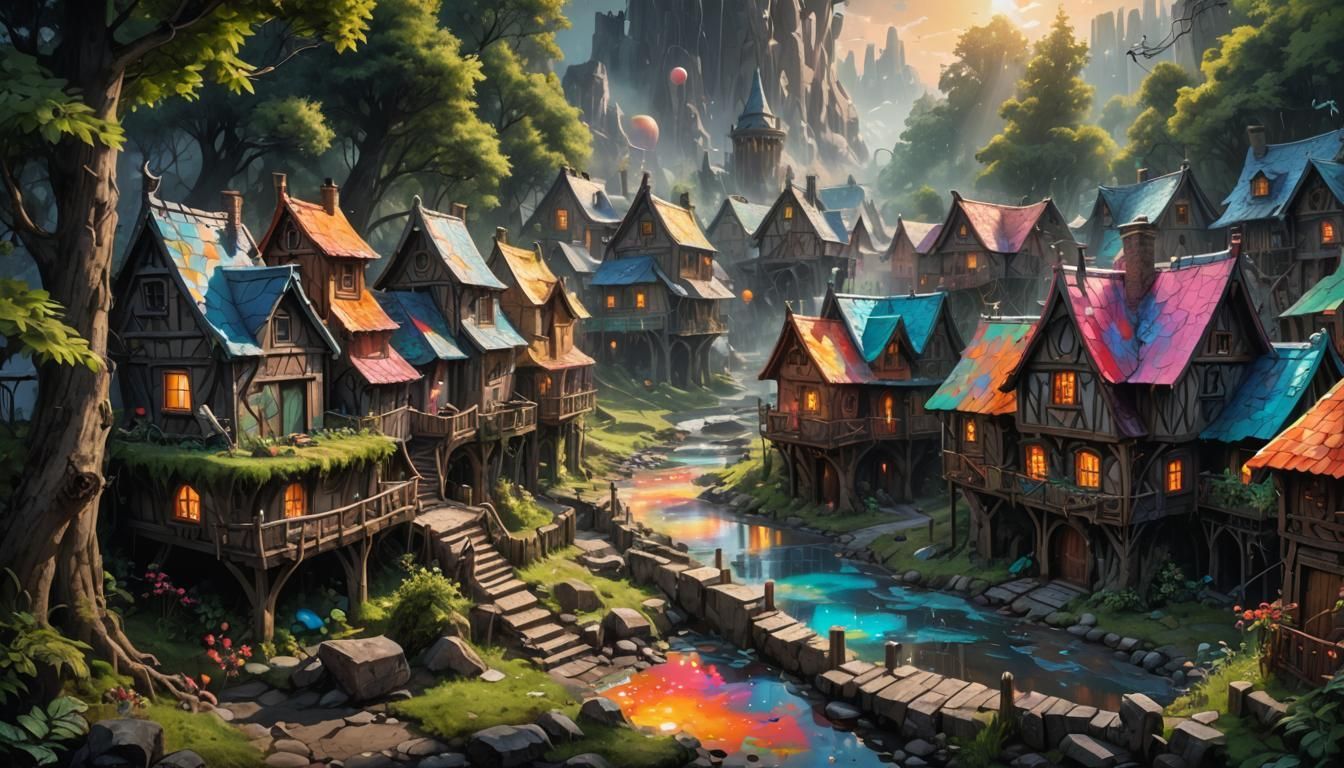 1344x768 elf village