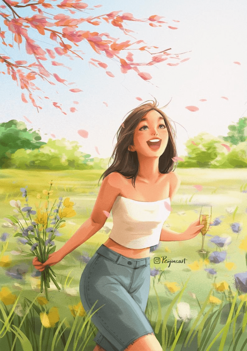 794x1125 Independent Girl Wallpaper