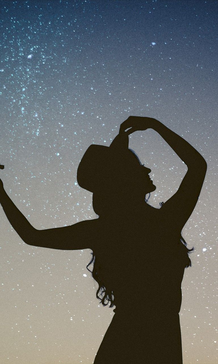 768x1280 Girl Silhouette 5K Wallpaper