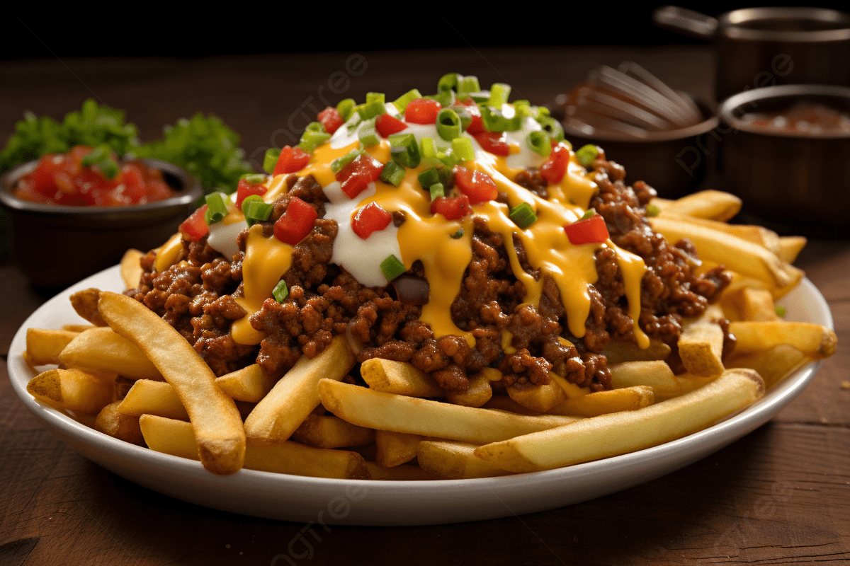 1200x800 Summer Fair Savory Delight Fully Loaded Chili Cheese Fries For Festive Feasting, Friench Fries, Fast Food, Snack Background Image And Wallpaper for Free Download