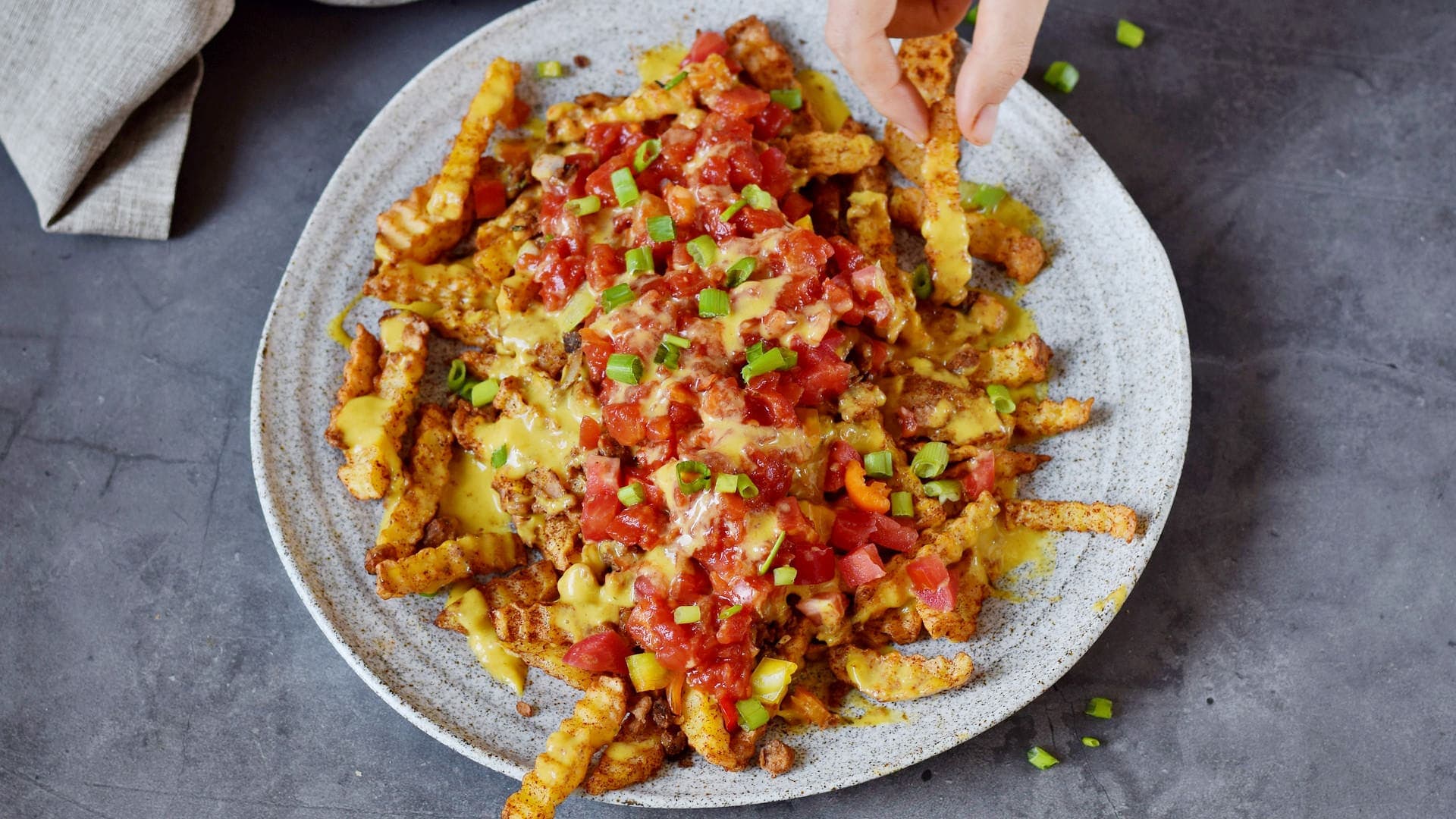 1920x1080 Loaded Nacho Fries Recipe (Easy, Vegan)