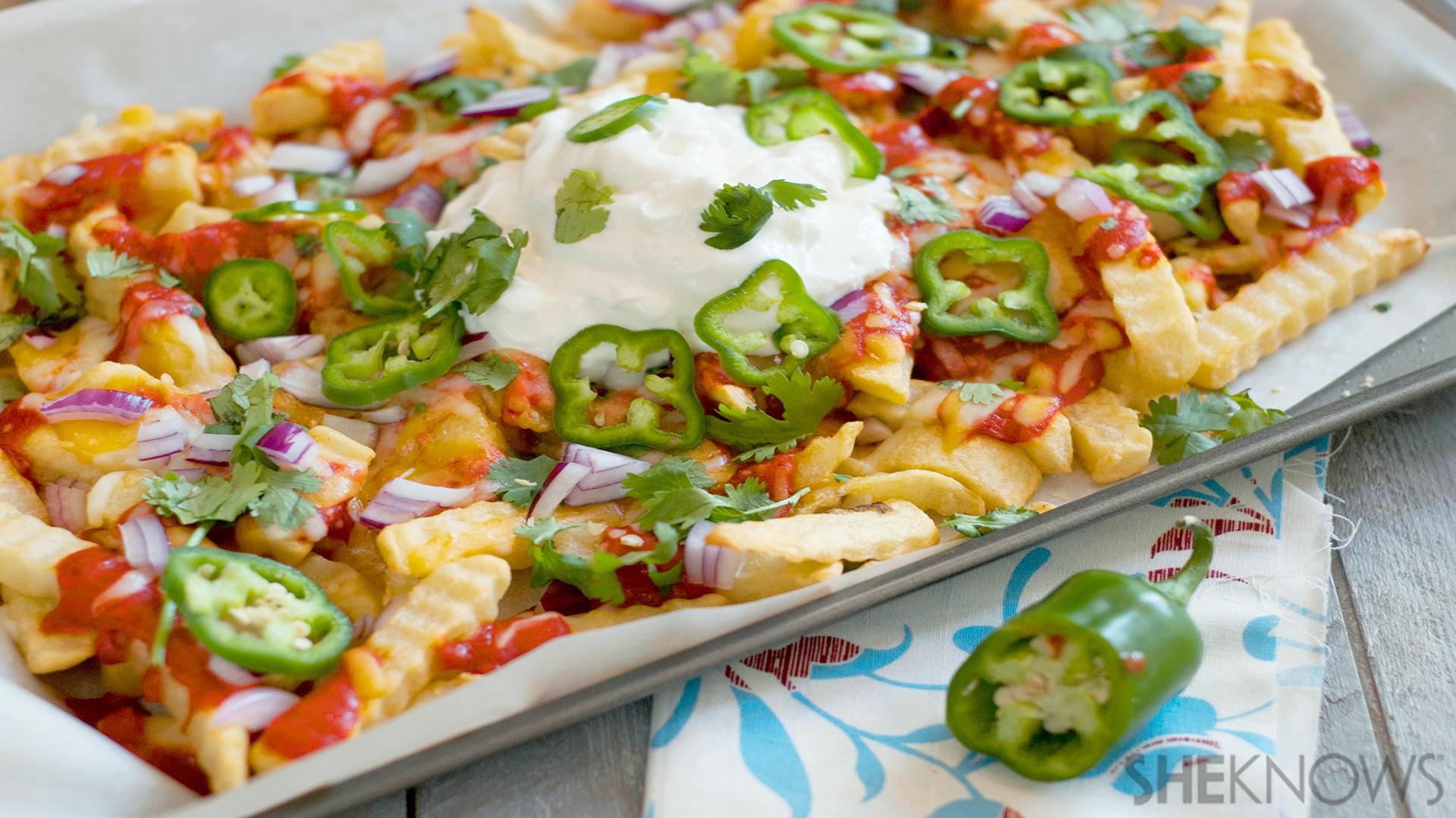 1920x1080 Enchilada Style Loaded Cheese Fries Are A Perfect Spicy Combo