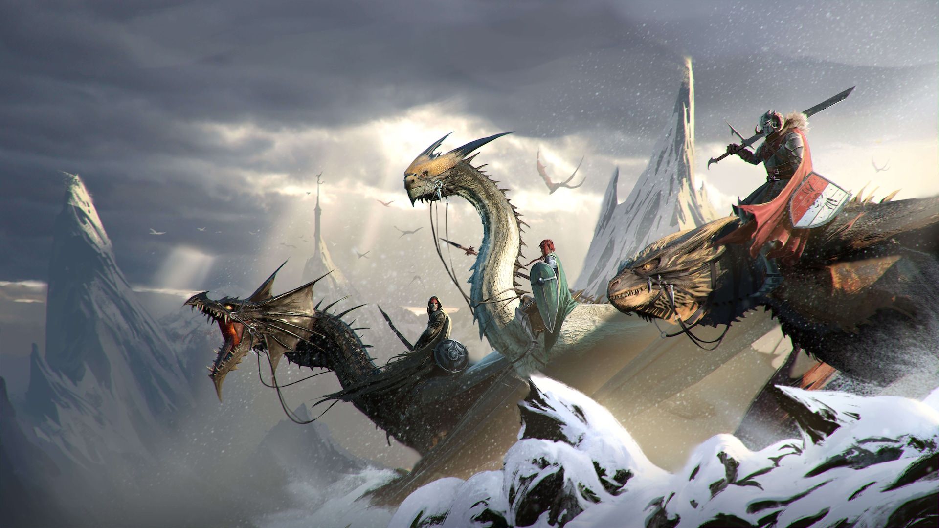 1920x1080 Dragon battle game Century: Age of Ashes flies high