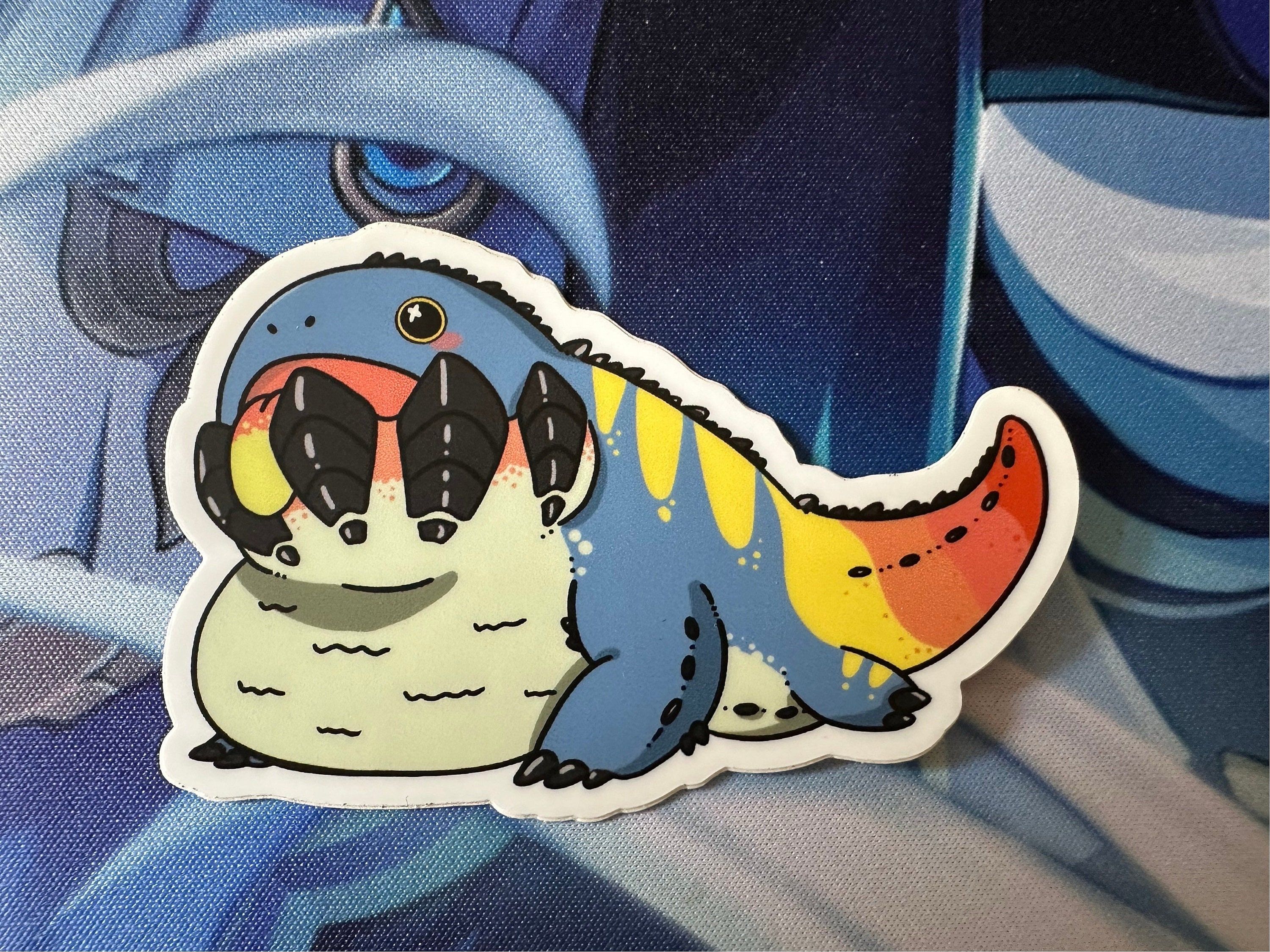 3000x2250 Monster Hunter Dodogama Matte Vinyl 8cm X 5cm Stickers