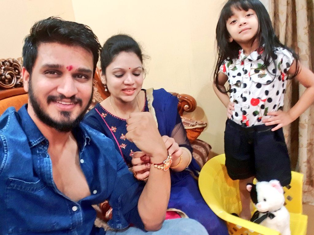 1024x768 Rakshabandhan Celebrations at home.My sister Sonali Tying the Rakhi nd niece Rithu Posing