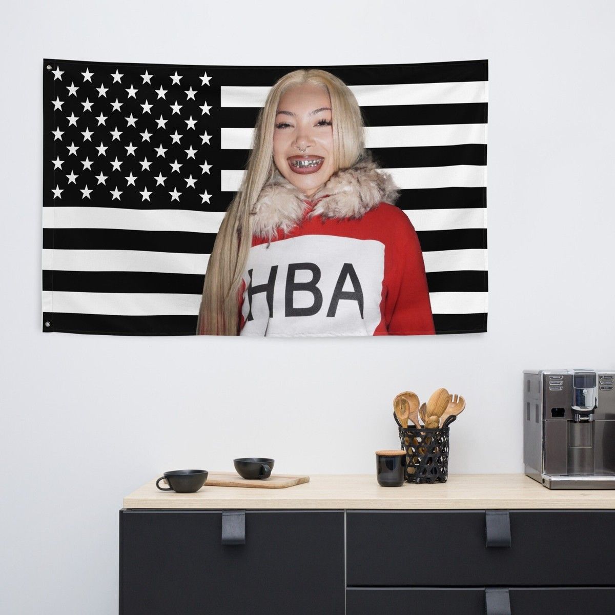 1200x1200 Molly Santana American Flag Tapestry