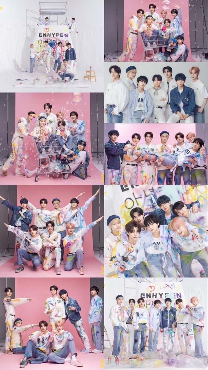 675x1200 Enhypen wallpaper members. Hybe groups wallpaper, Enhypen pink group photo, Enhypen 0t7 wallpaper