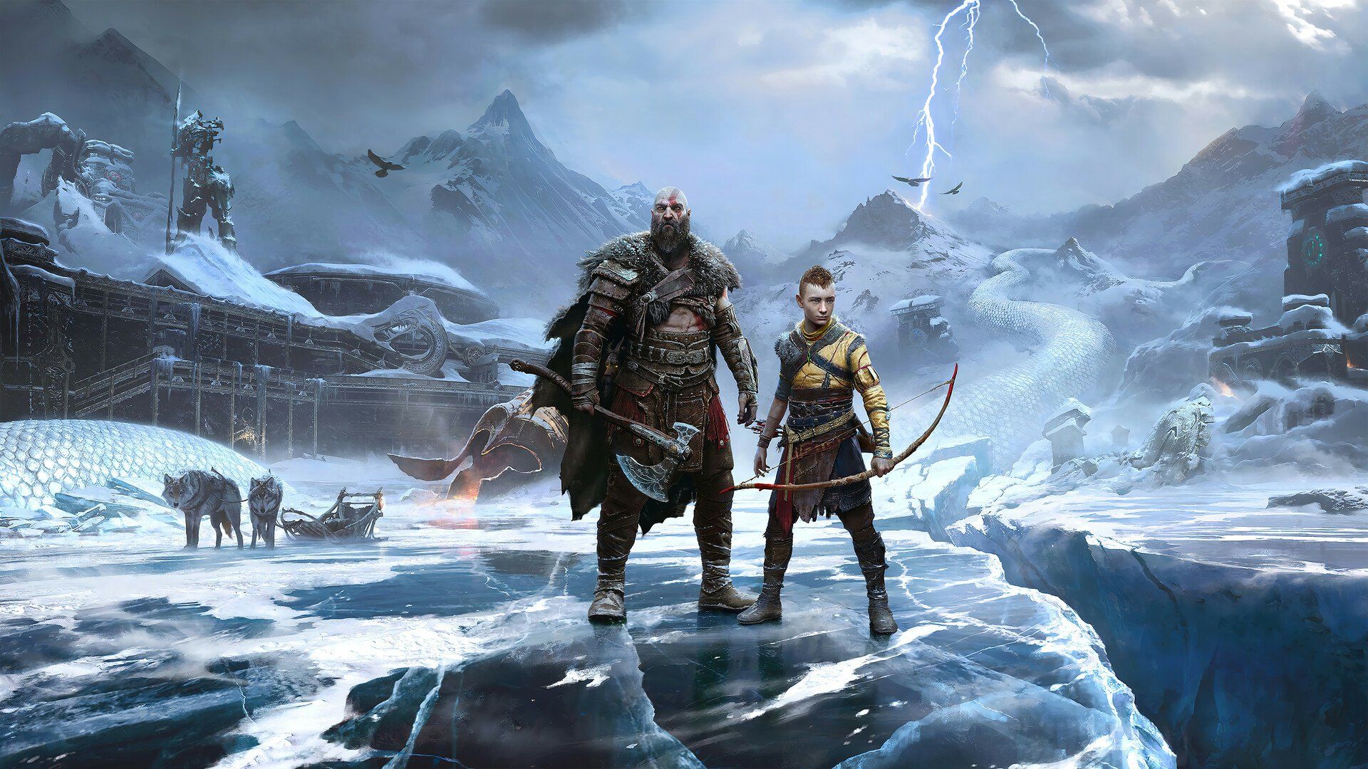 1920x1080 Download Atreus (God Of War) Kratos (God Of War) Video Game God Of War: Ragnarök HD Wallpaperx1080