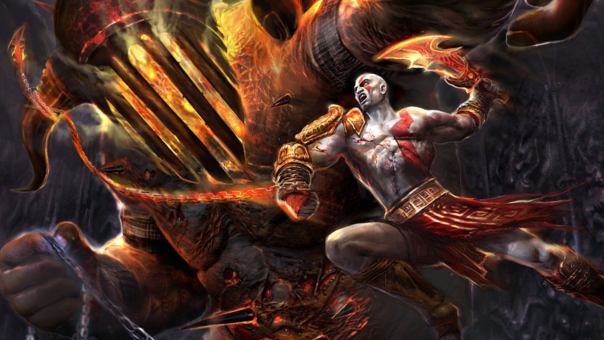 1920x1080 Epic HD Wallpaper: Kratos from God Of War IIIx1080