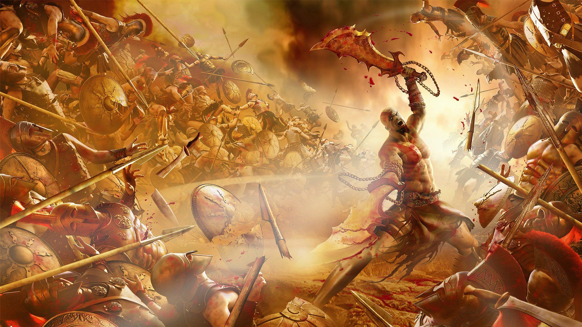 1920x1080 Epic Kratos HD Wallpaper from God Of War IIIx1080