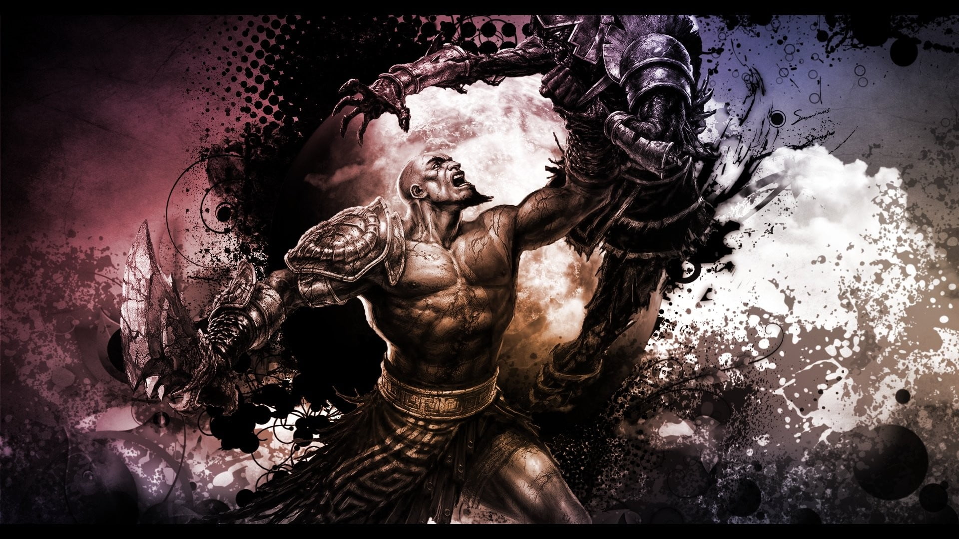 1920x1080 Kratos The God Of War digital wallpaper, God of War, Kratos, Samirus, video games HD wallpaper