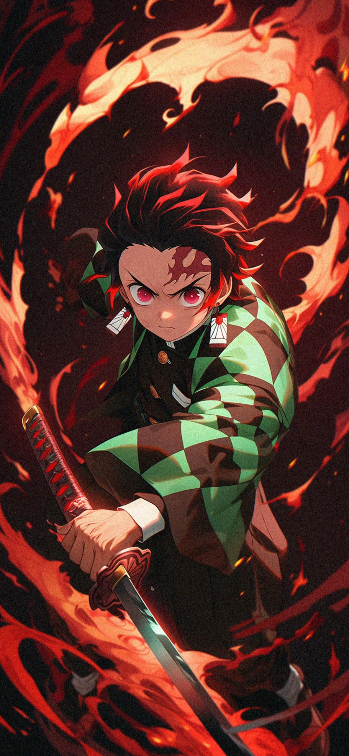1183x2560 Who wins 13th Form Tanjiro or Current Deku