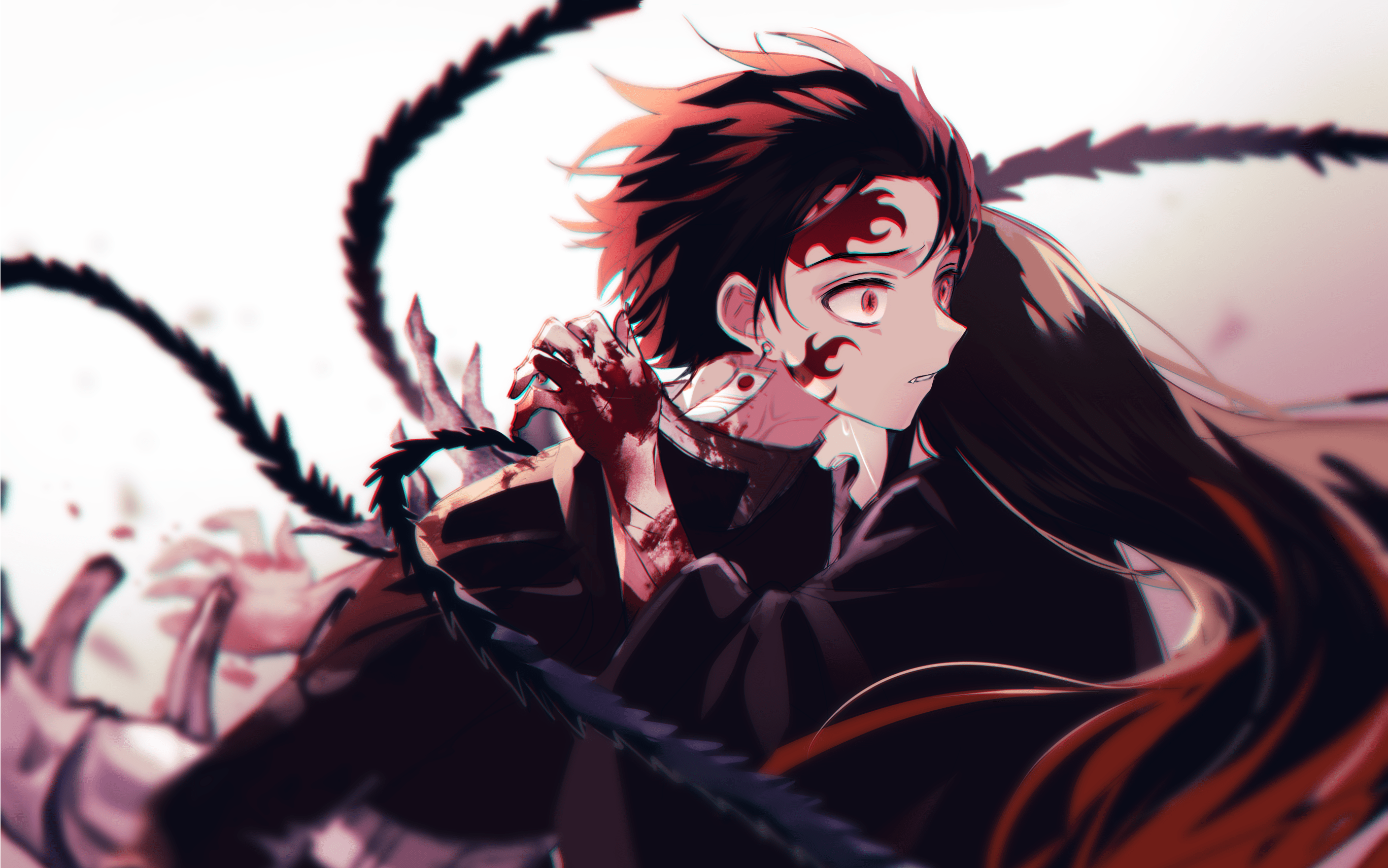 2735x1711 Tanjiro Demon Form Wallpaper
