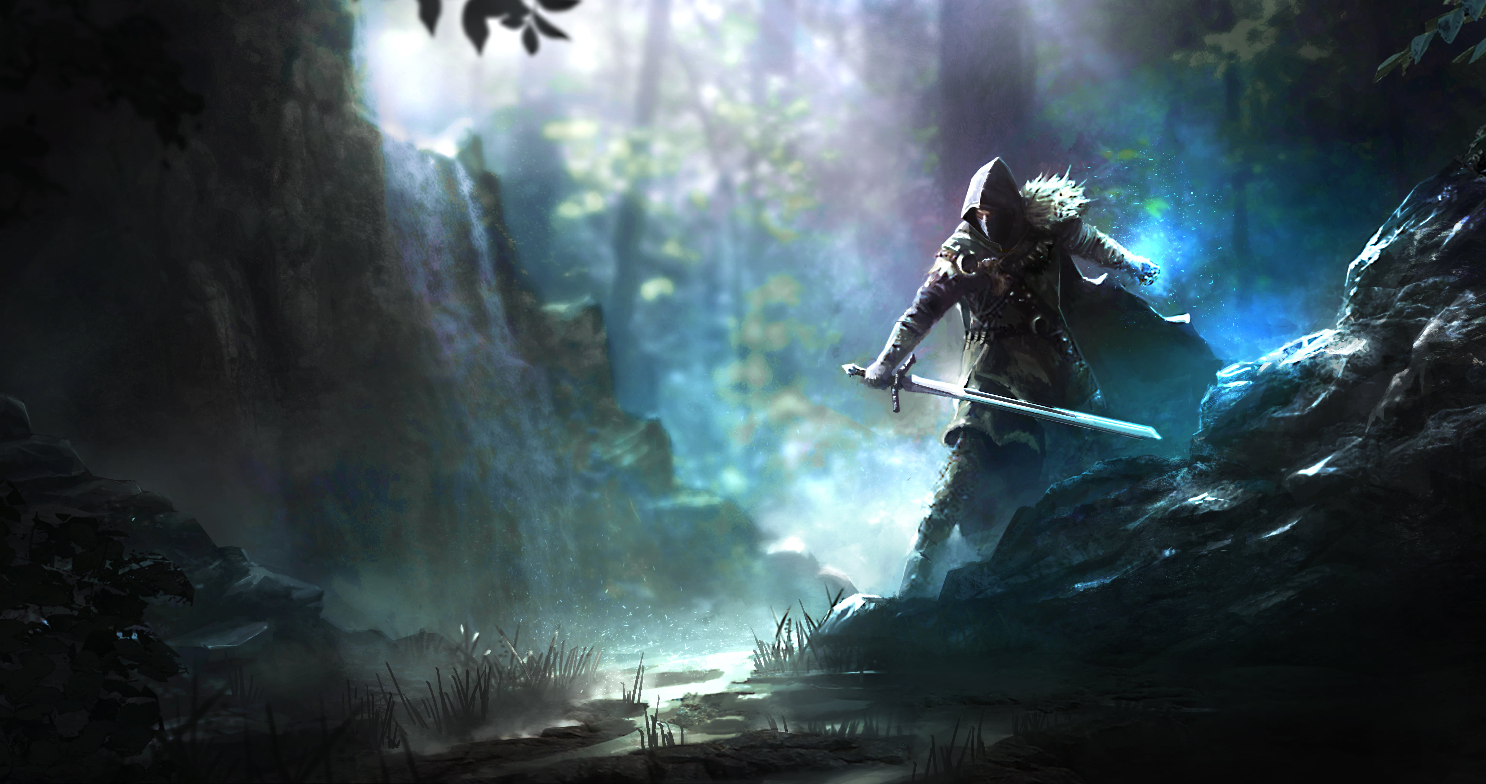 5000x2641 Swordsman poster HD wallpaper